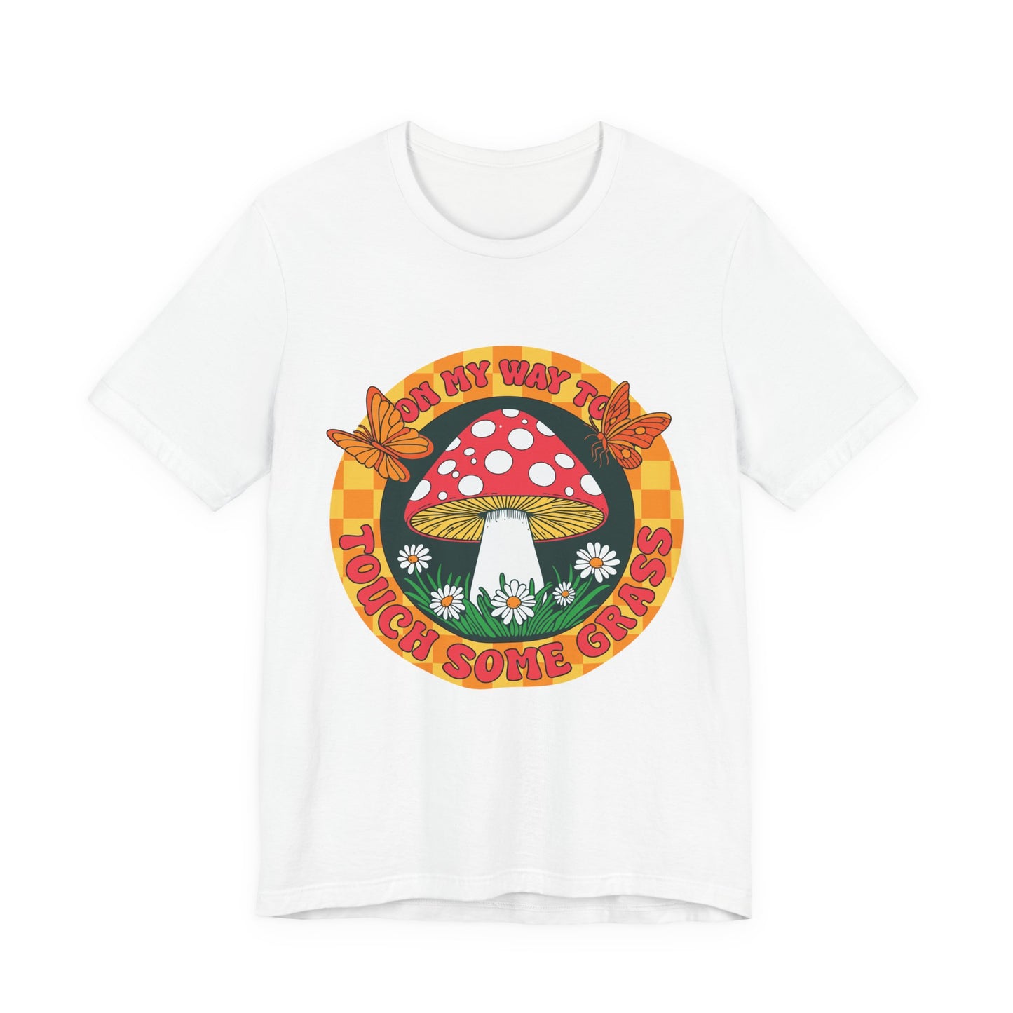 Mushroom Graphic Tee - "Mind My Way" Retro Fungi Shirt