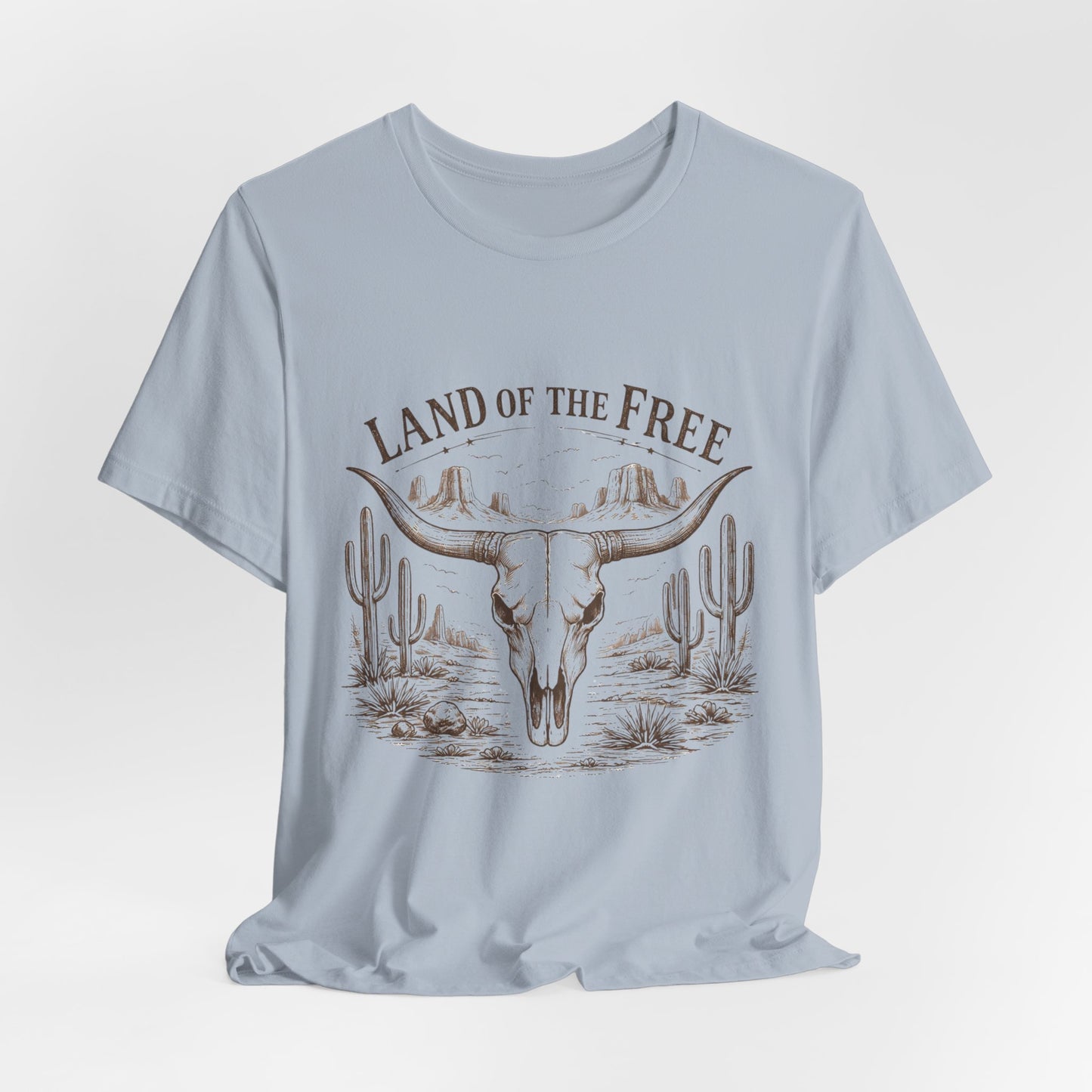 Western 'Land of the Free' Skull Tee