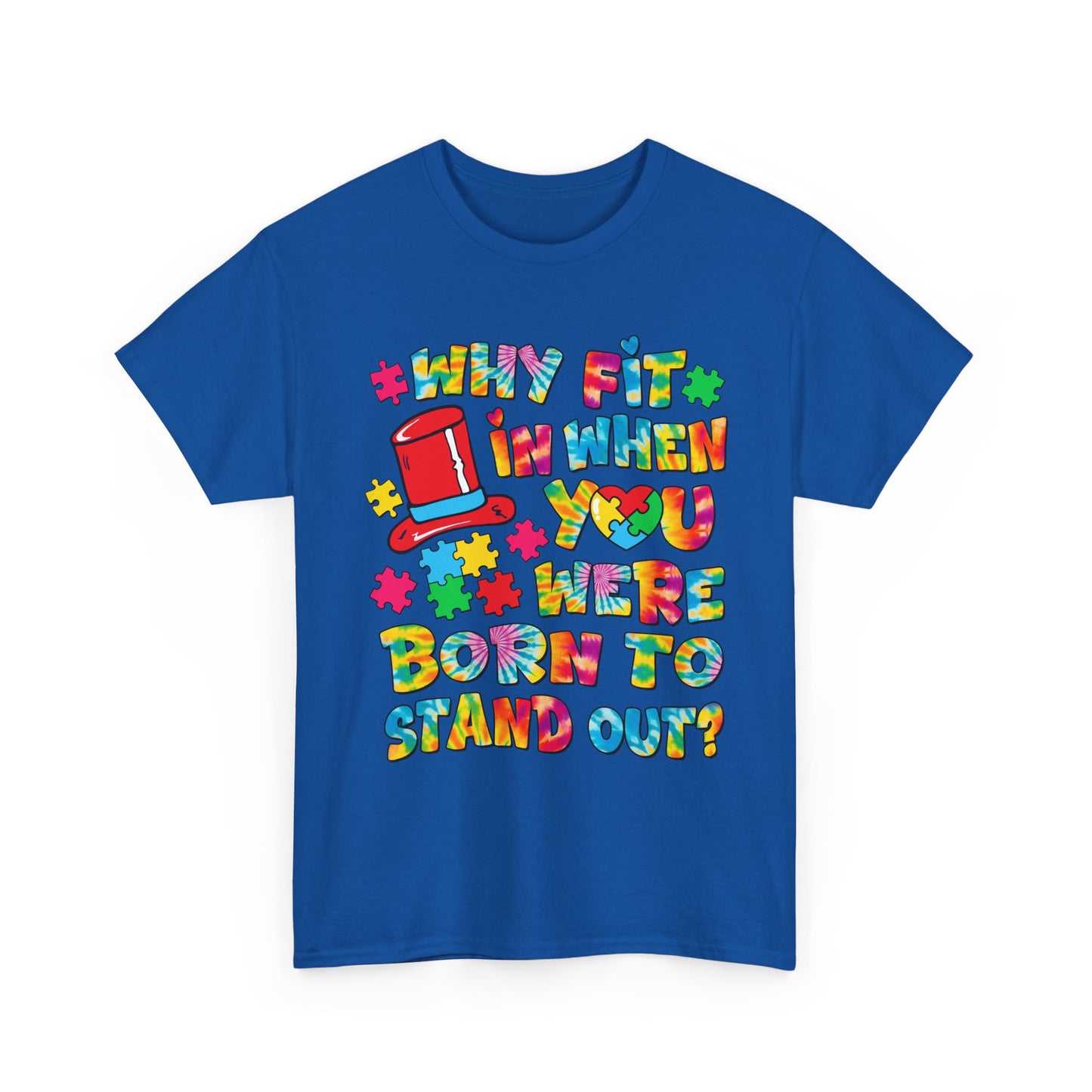 Colorful "Born to Stand Out" Graphic Tee — Retro Kids' Vibe