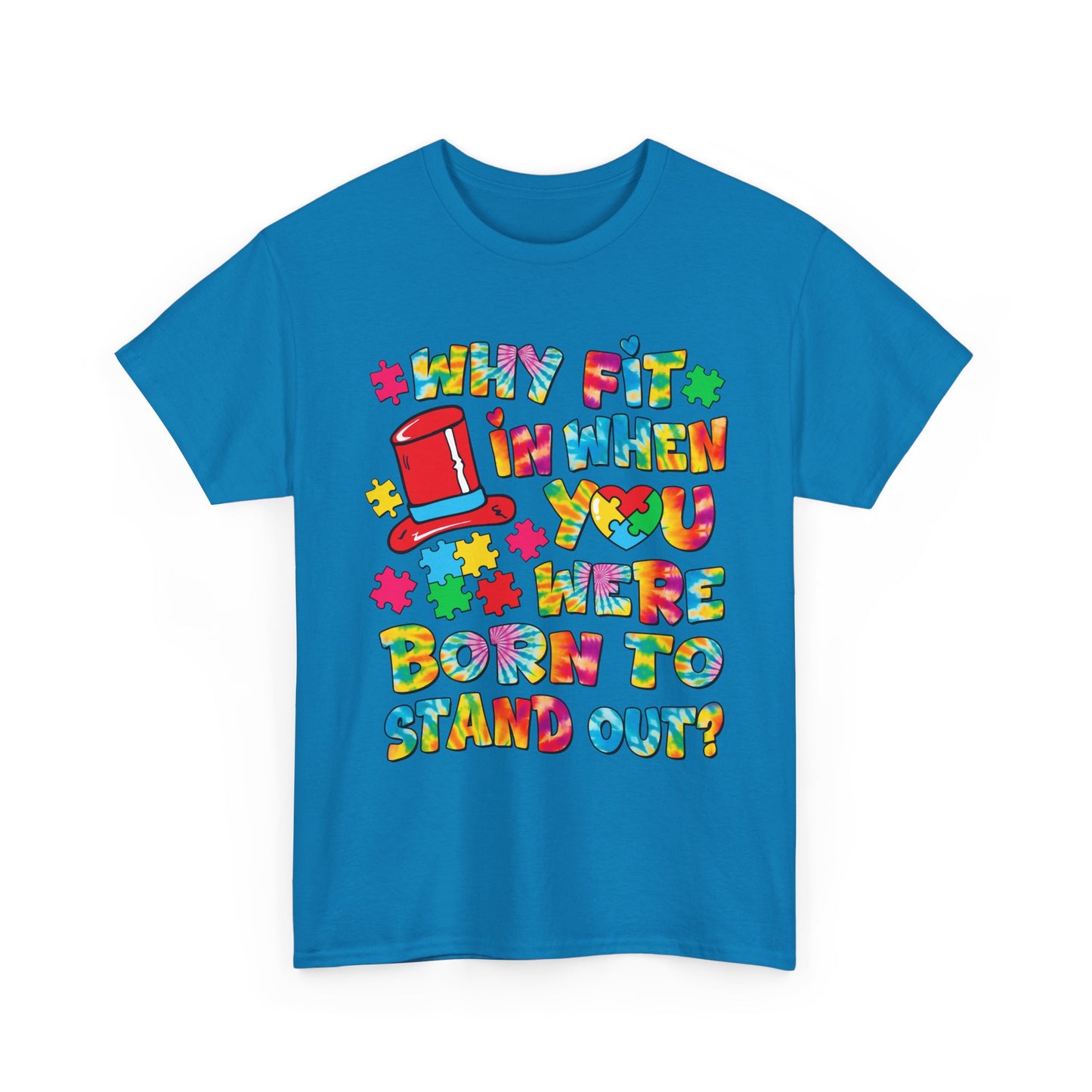 Colorful "Born to Stand Out" Graphic Tee — Retro Kids' Vibe