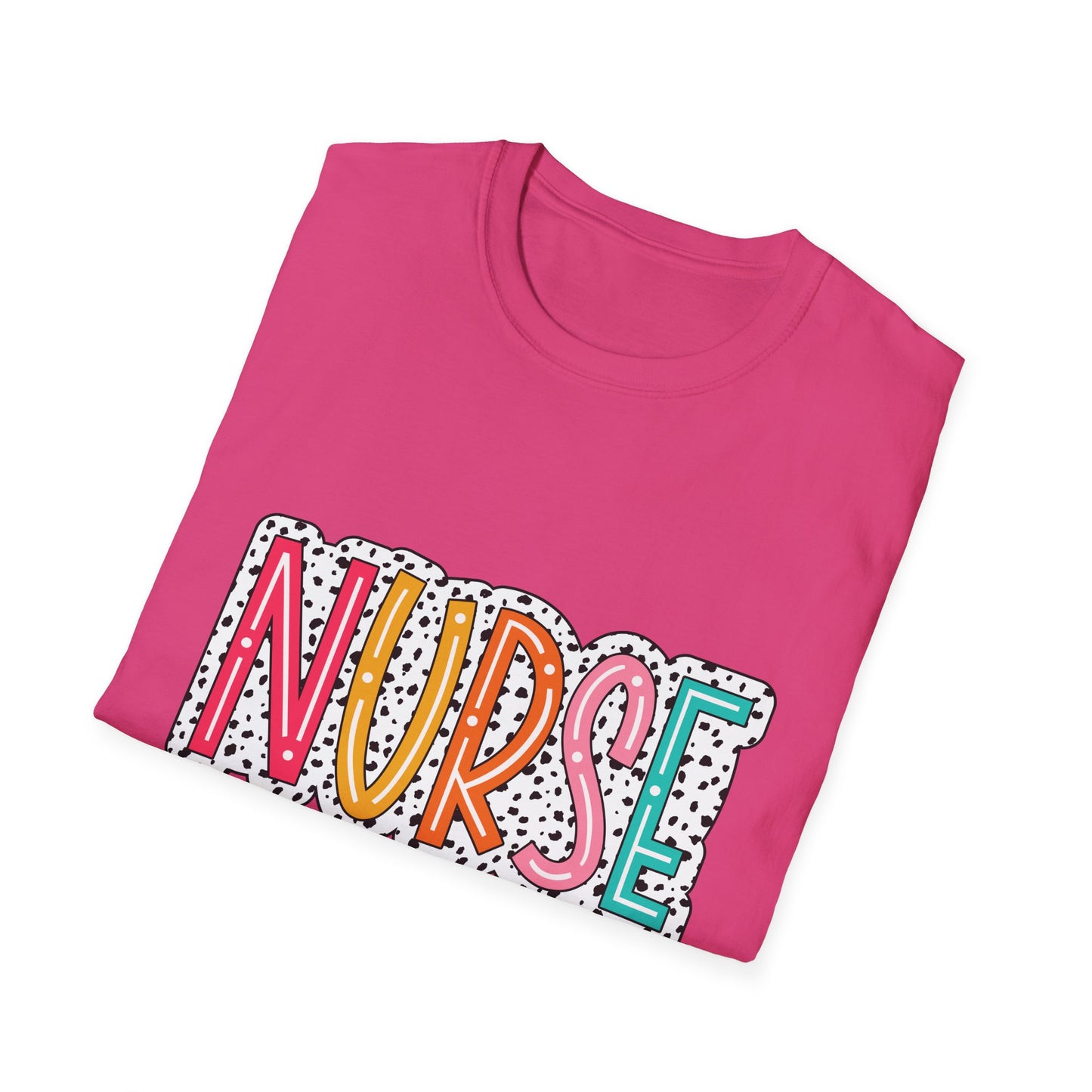 Nurse Colorblock Graphic T-Shirt — Fun Retro Medical Appreciation Tee