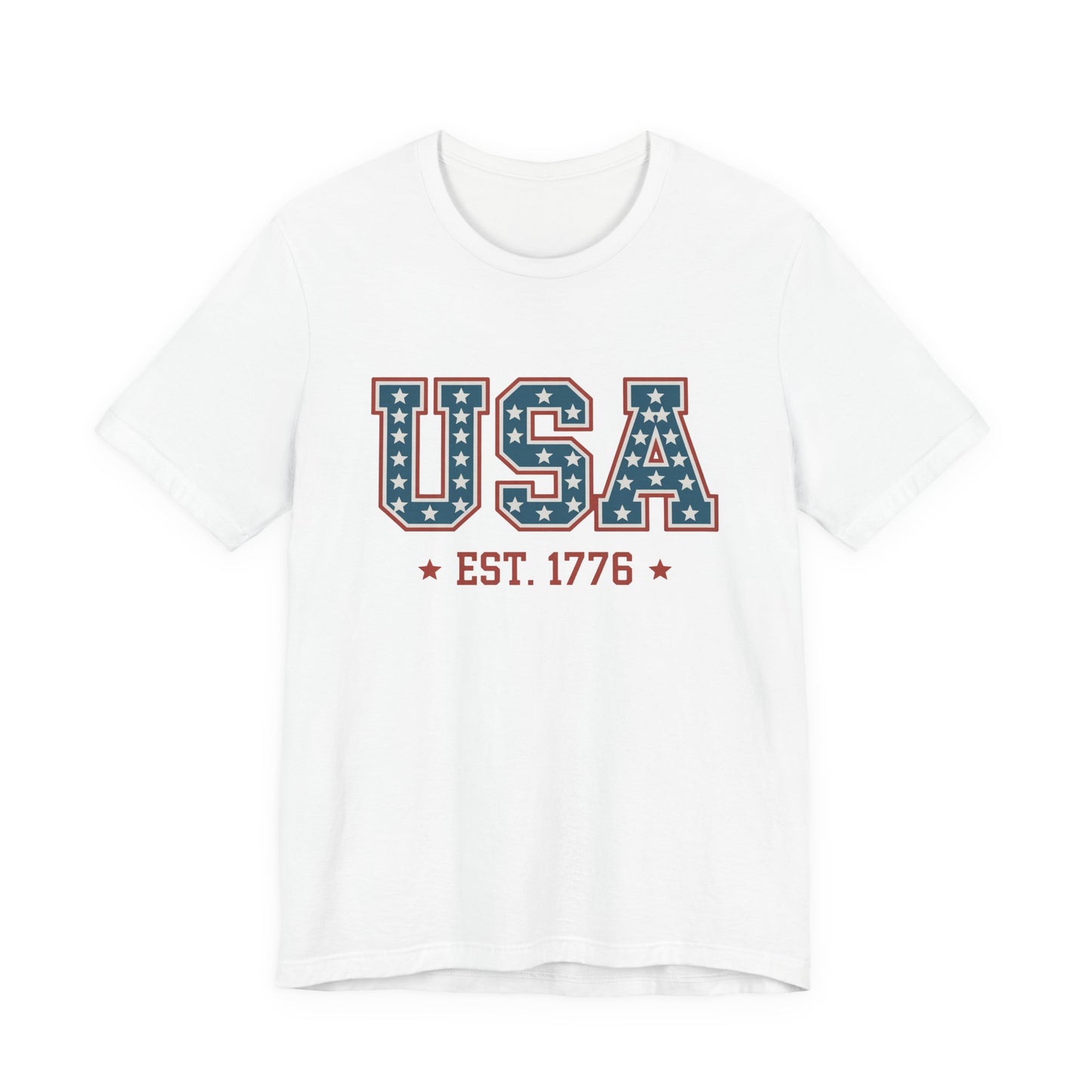 USA Est. 1776 T‑Shirt — Patriotic American Flag Stars Tee
