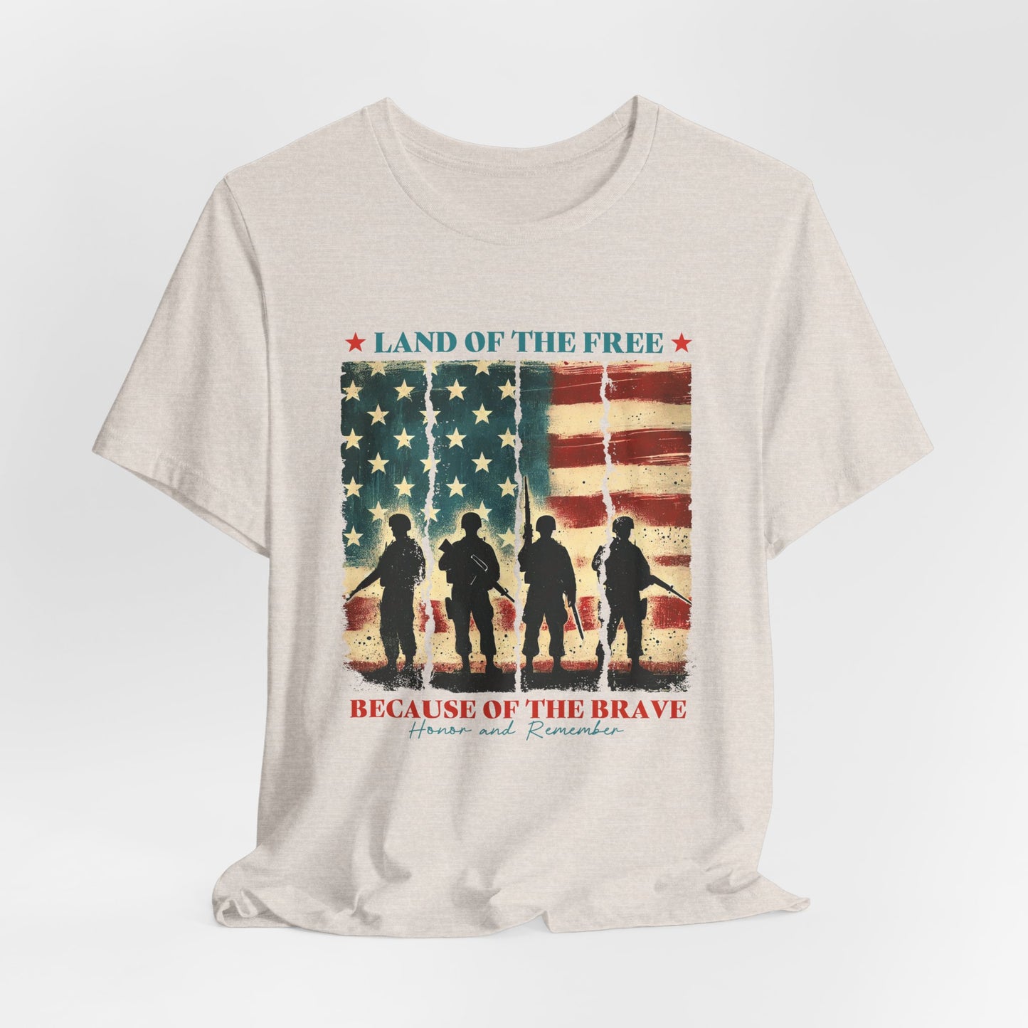 Patriotic 'Land of the Free, Because of the Brave' T-Shirt