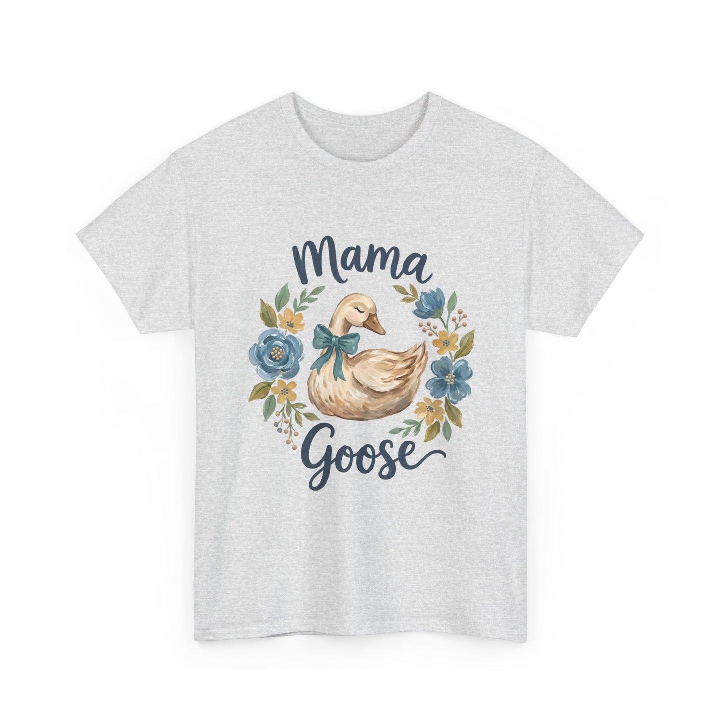 Mama Goose Floral T-Shirt — Cute Mom Bird Graphic Tee
