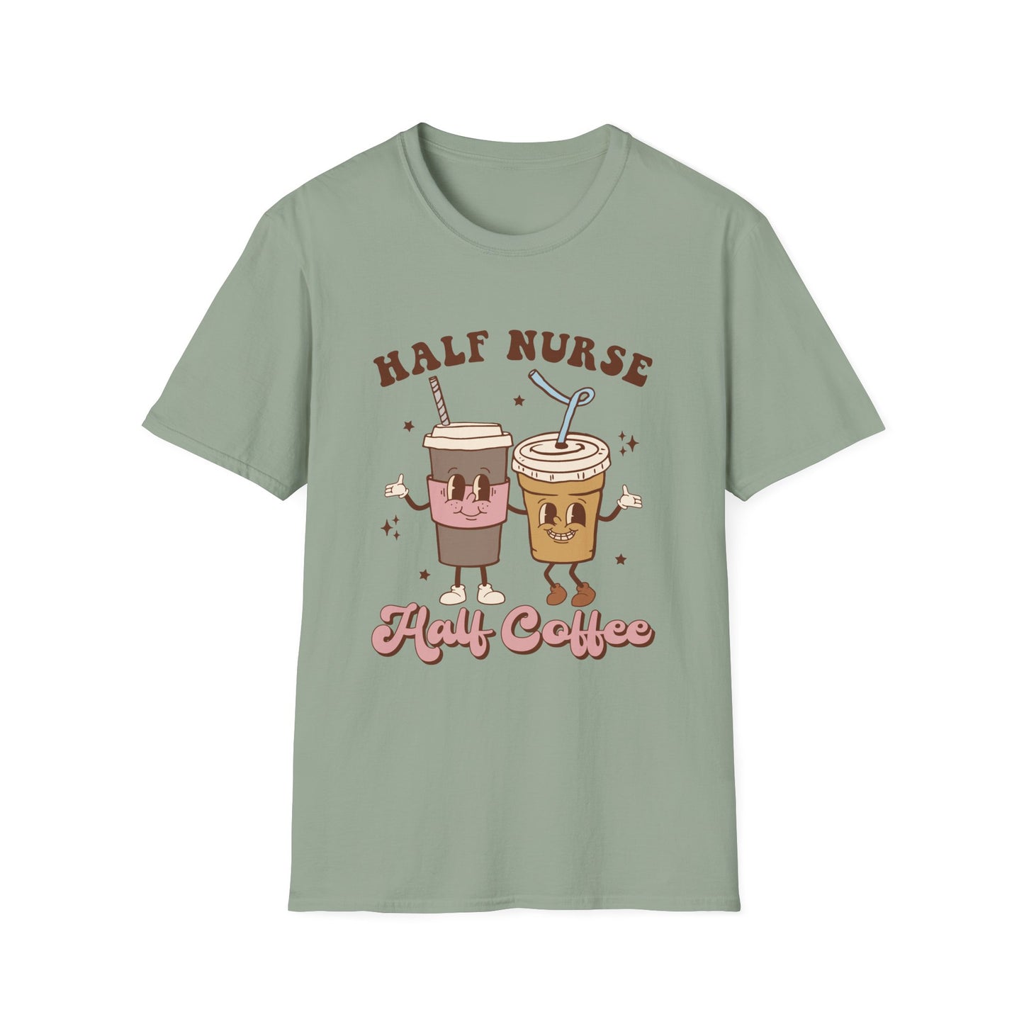 Half nurse half coffeeUnisex Softstyle T-Shirt