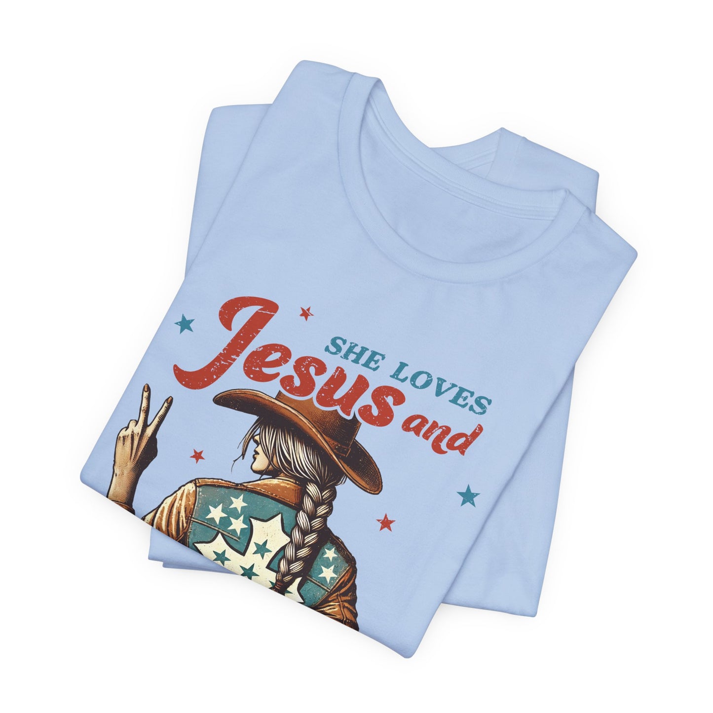 She Loves Jesus and America Tee