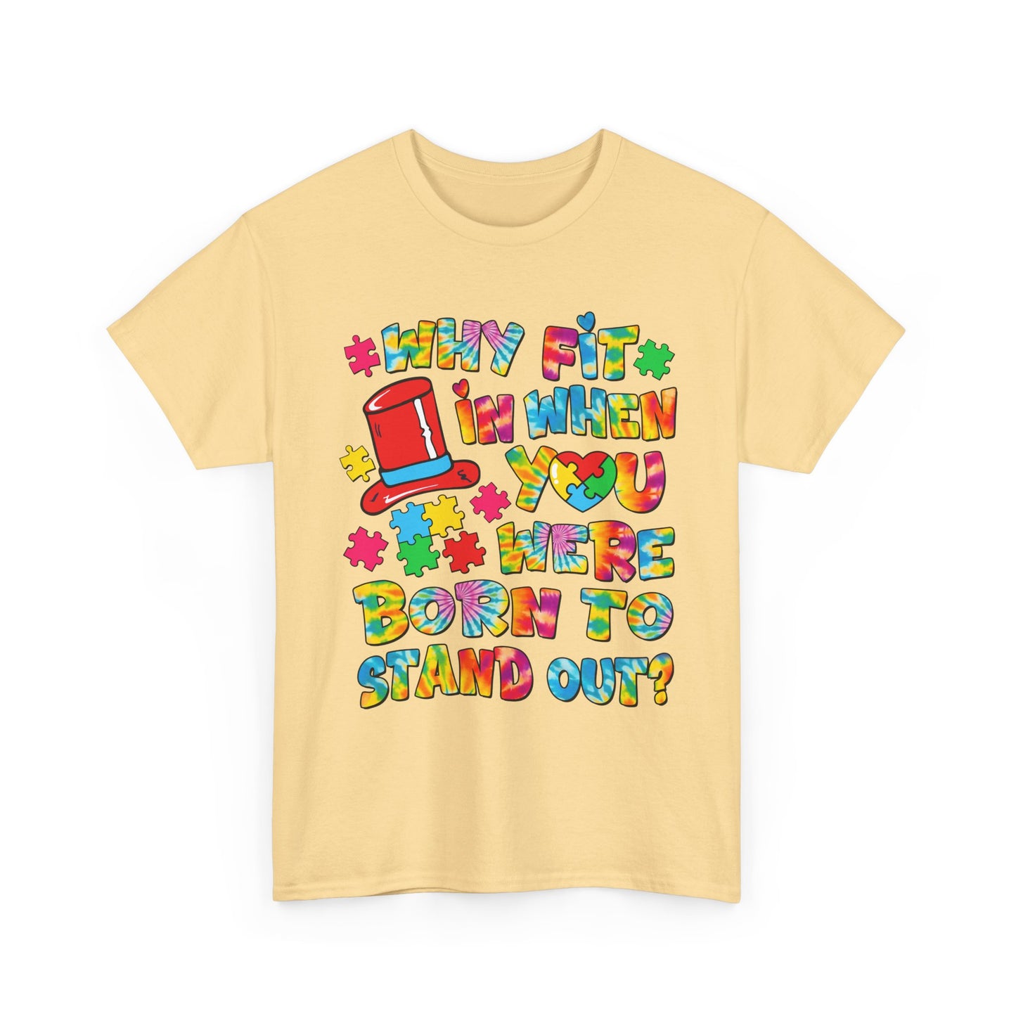Colorful "Born to Stand Out" Graphic Tee — Retro Kids' Vibe