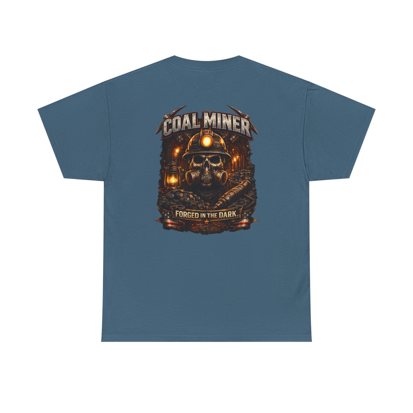 Coal Miner T-Shirt — "Forgotten in the Dark" Skull Hardhat Graphic Tee