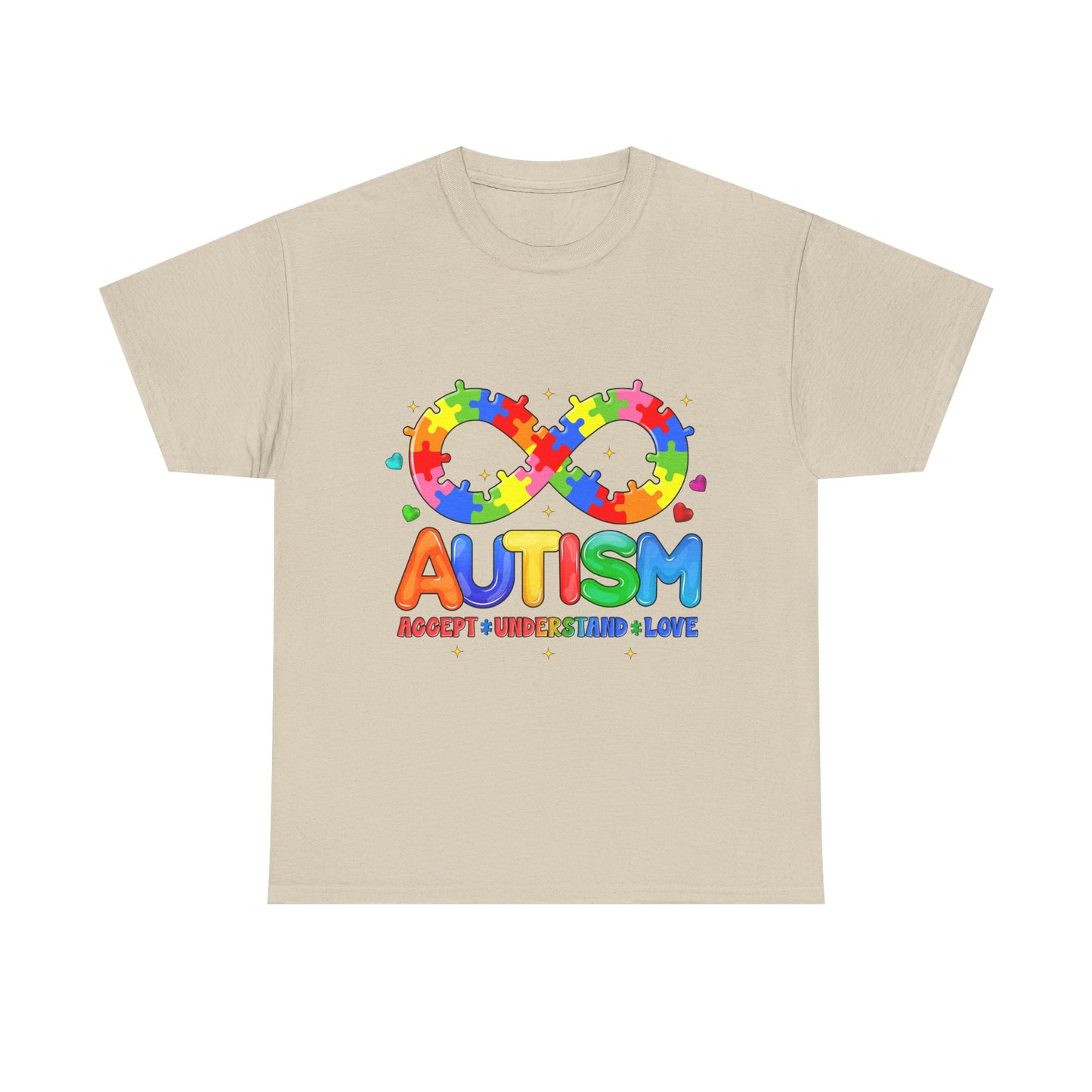 Autism Awareness Puzzle Infinity T-Shirt — Accept Understand Love