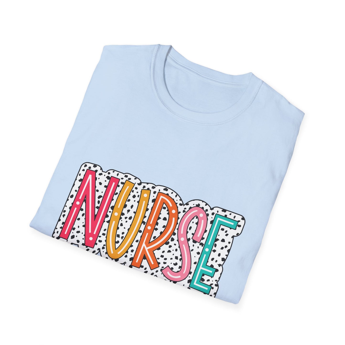 Nurse Colorblock Graphic T-Shirt — Fun Retro Medical Appreciation Tee