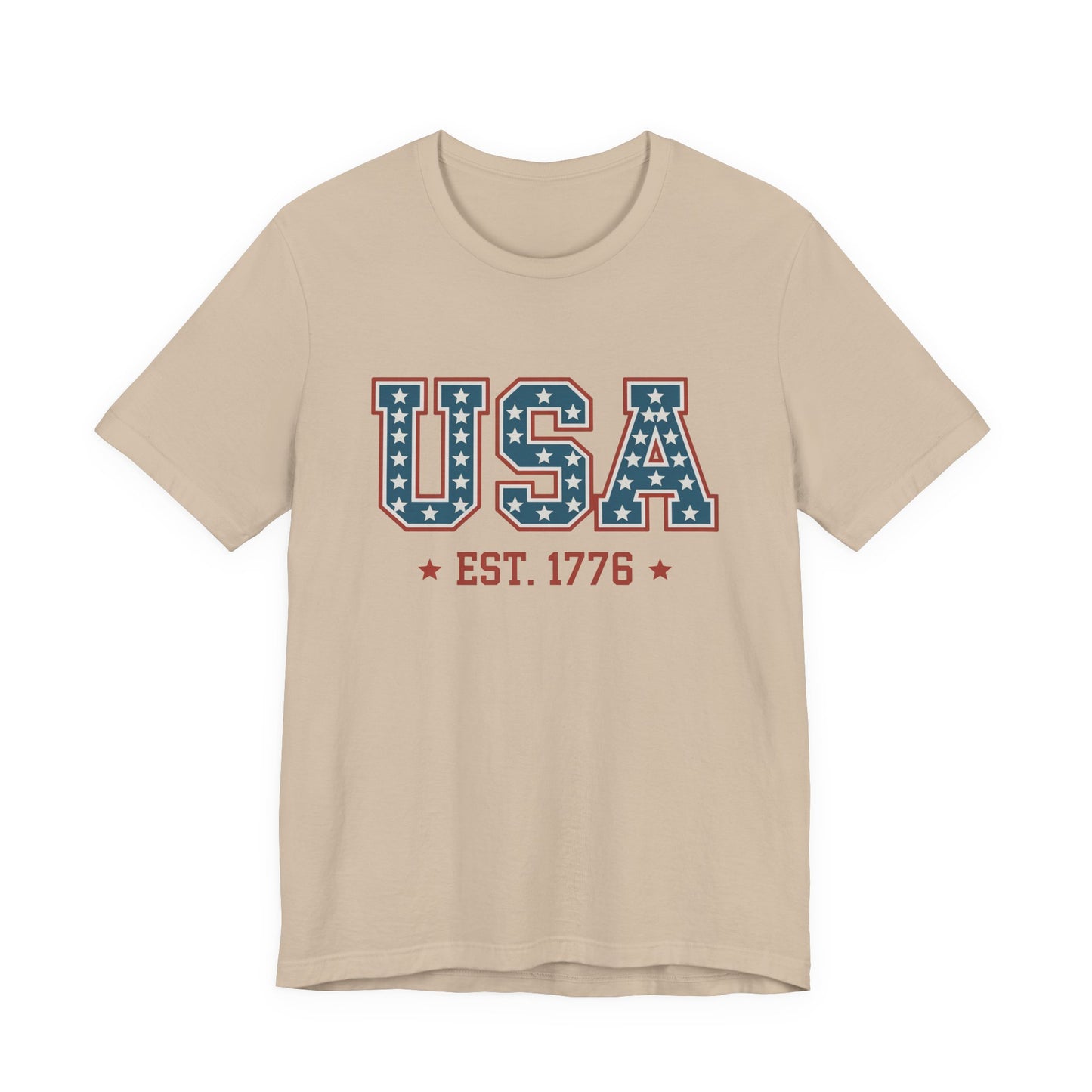 USA Est. 1776 T‑Shirt — Patriotic American Flag Stars Tee