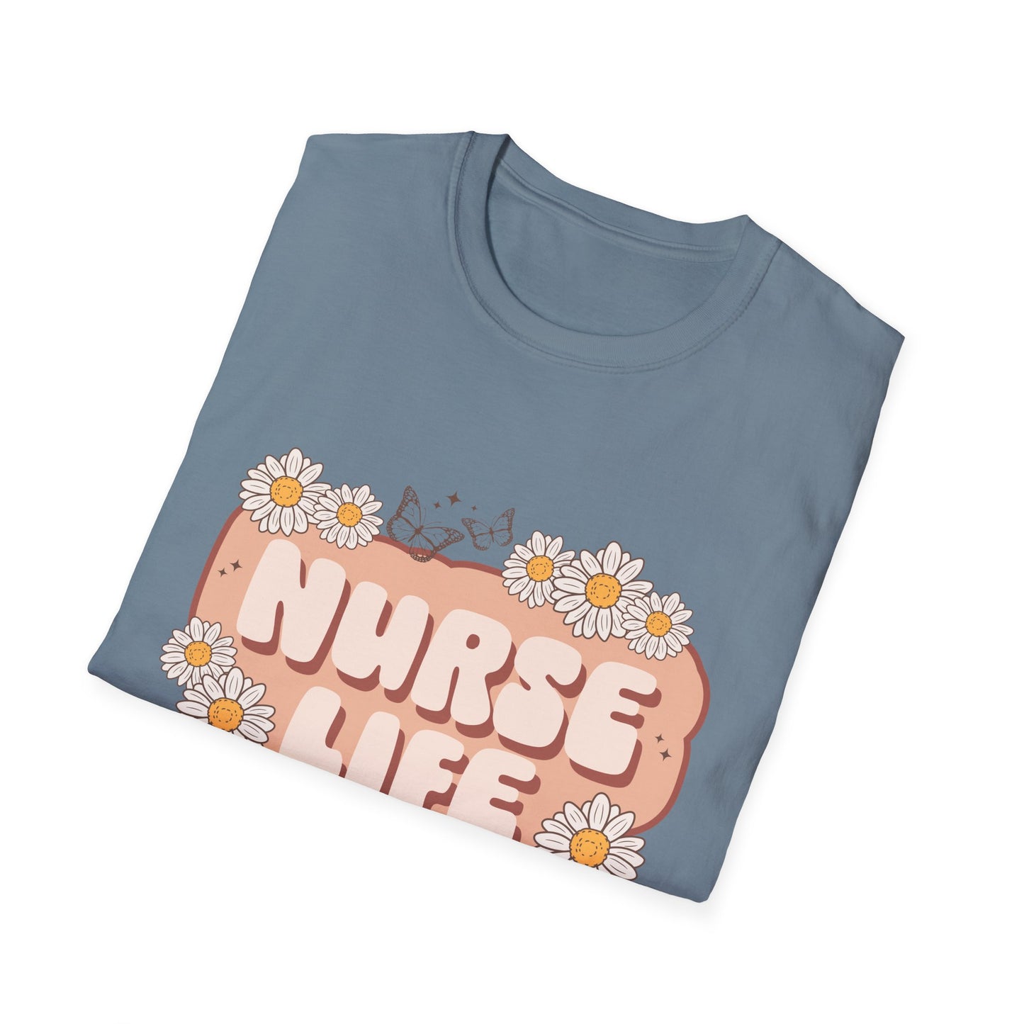 Nurse Life T‑Shirt — Floral Daisy Retro Nurse Tee
