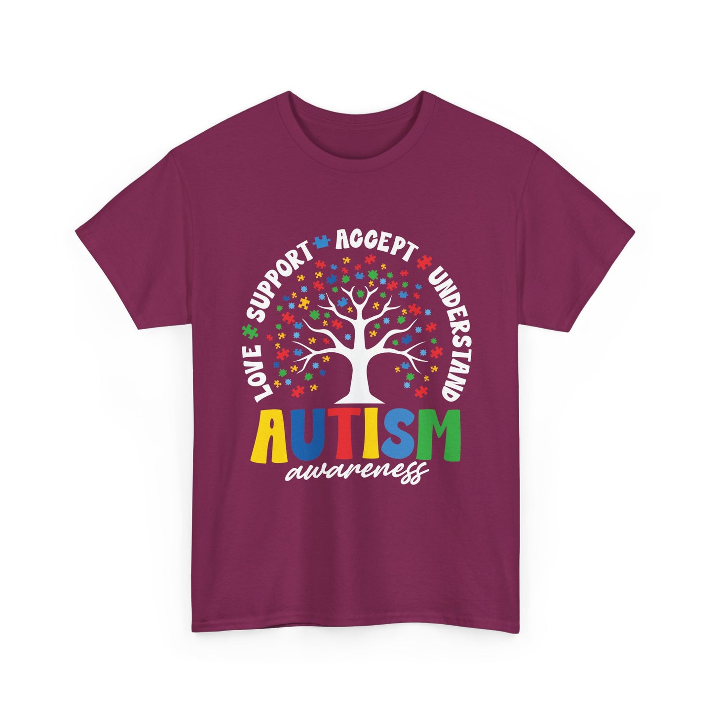 Autism Awareness T-Shirt – Colorful Puzzle Stars Tee