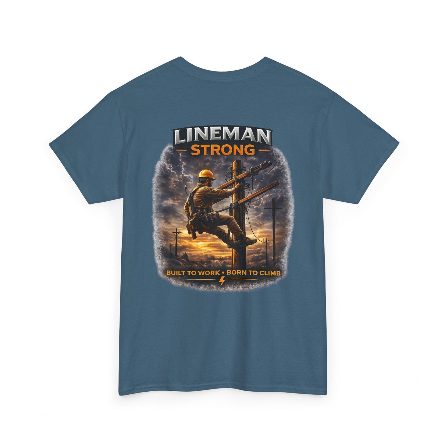 Lineman-Built to work-Born to climb Unisex Heavy Cotton Tee