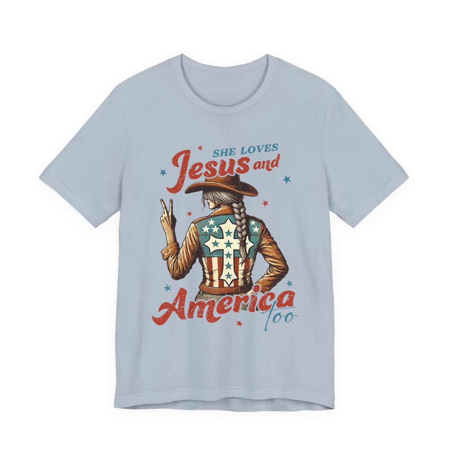 She Loves Jesus and America Tee