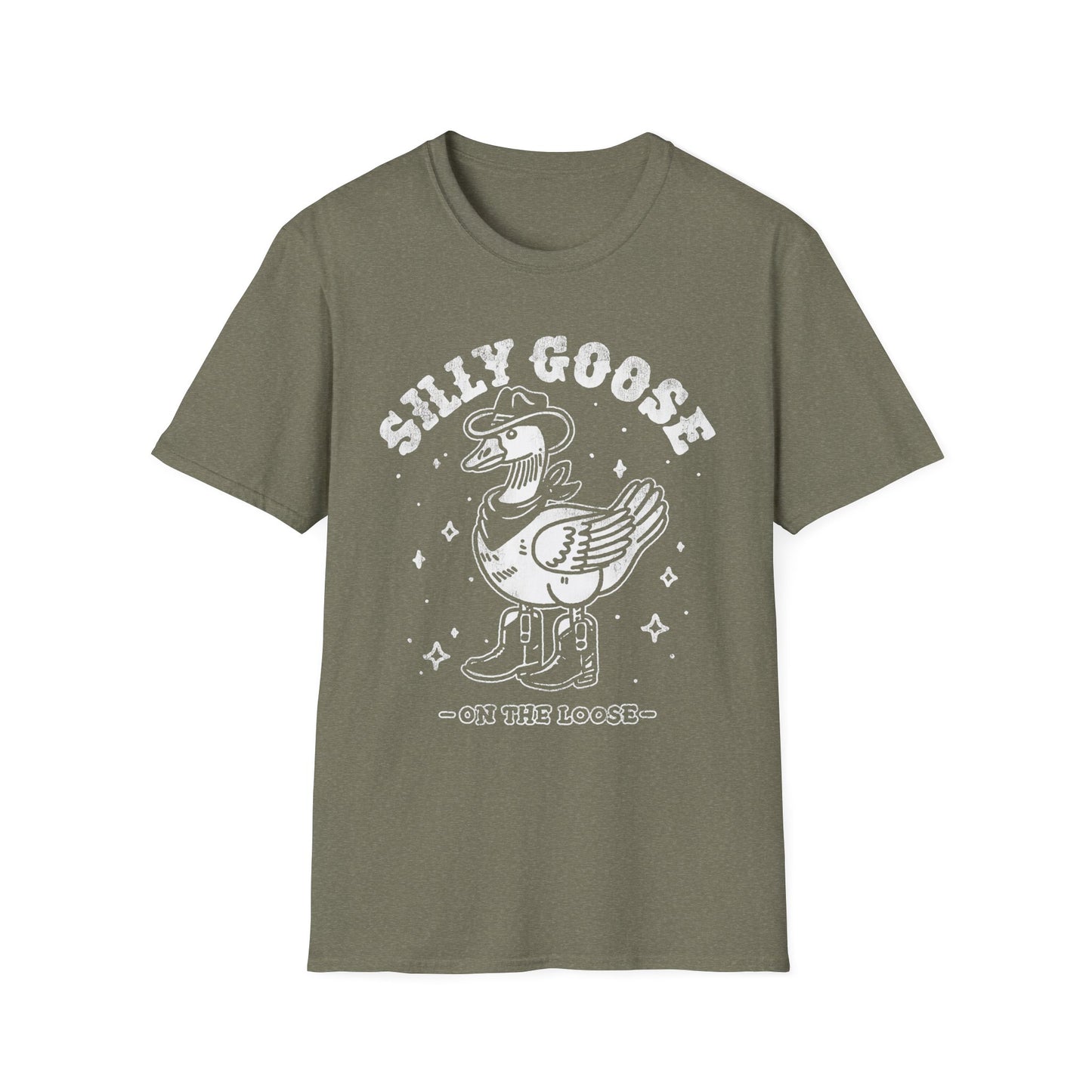 Silly Goose T-Shirt — Retro Cartoon Goose 'On the Loose' Graphic Tee