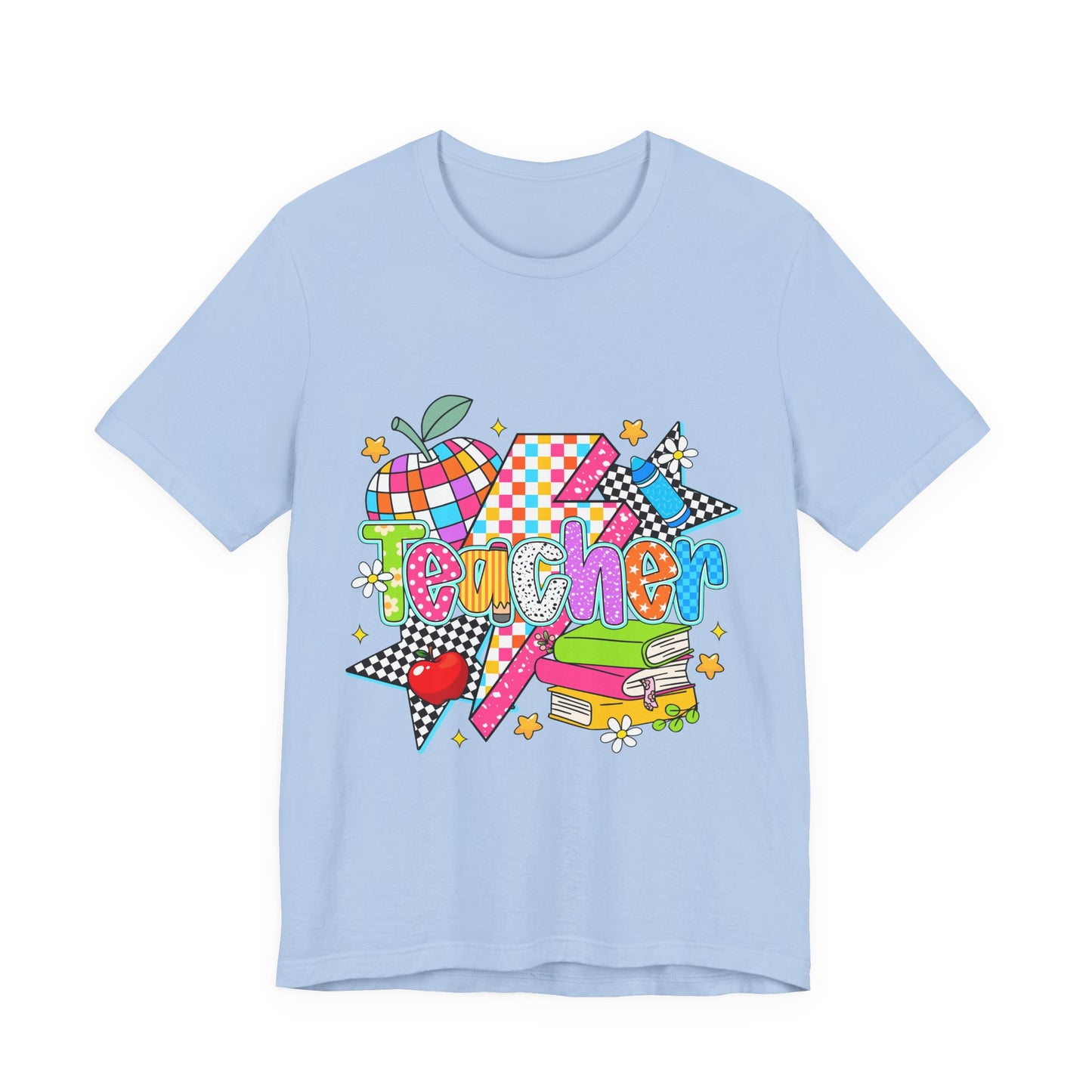 Teacher Colorful Doodle Graphic Tee — Back to School Gift for Teachers