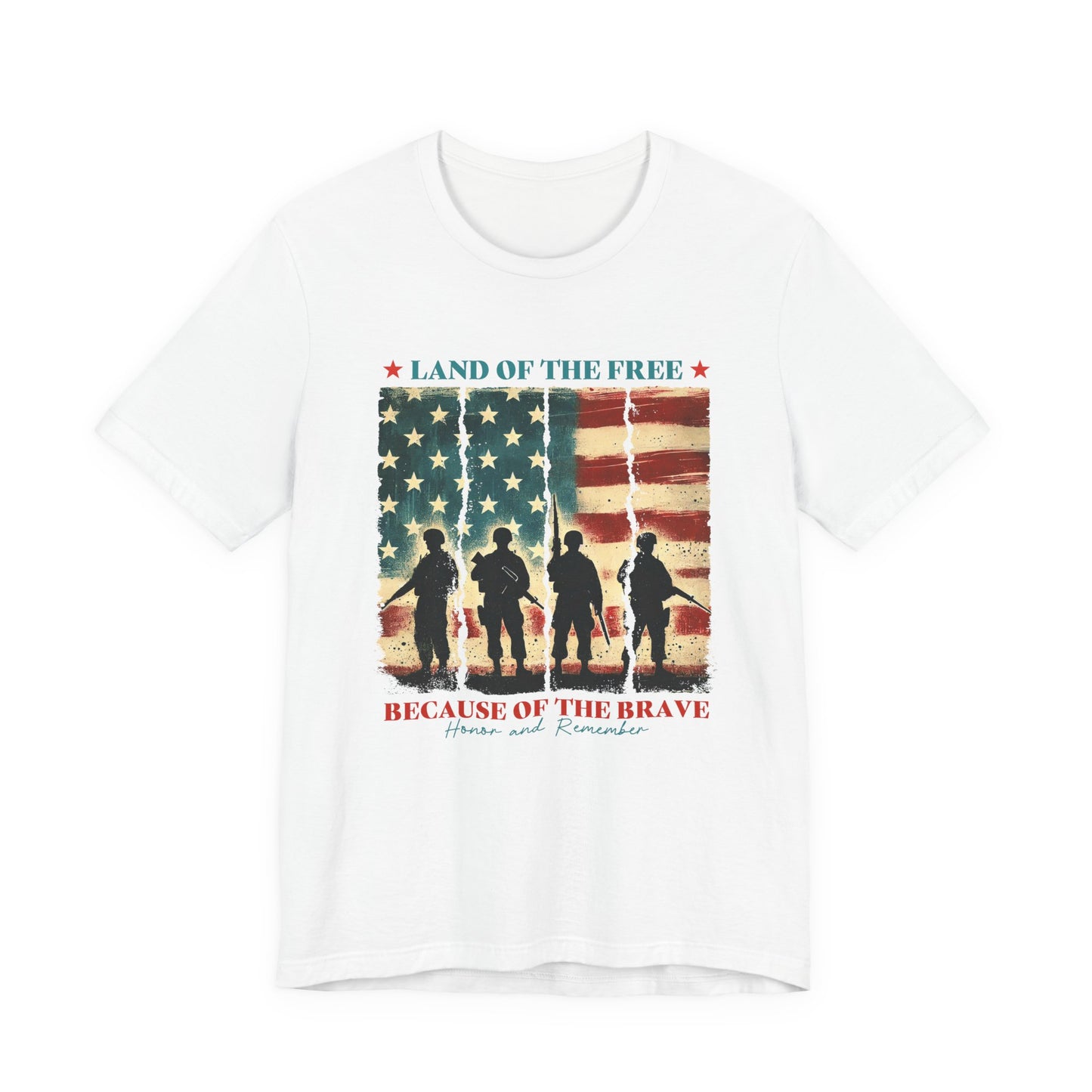 Patriotic 'Land of the Free, Because of the Brave' T-Shirt