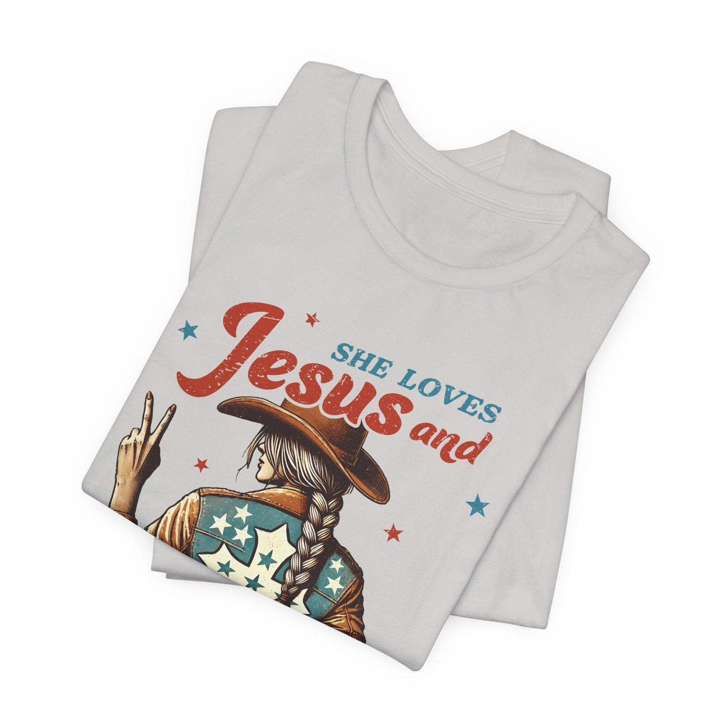 She Loves Jesus and America Tee