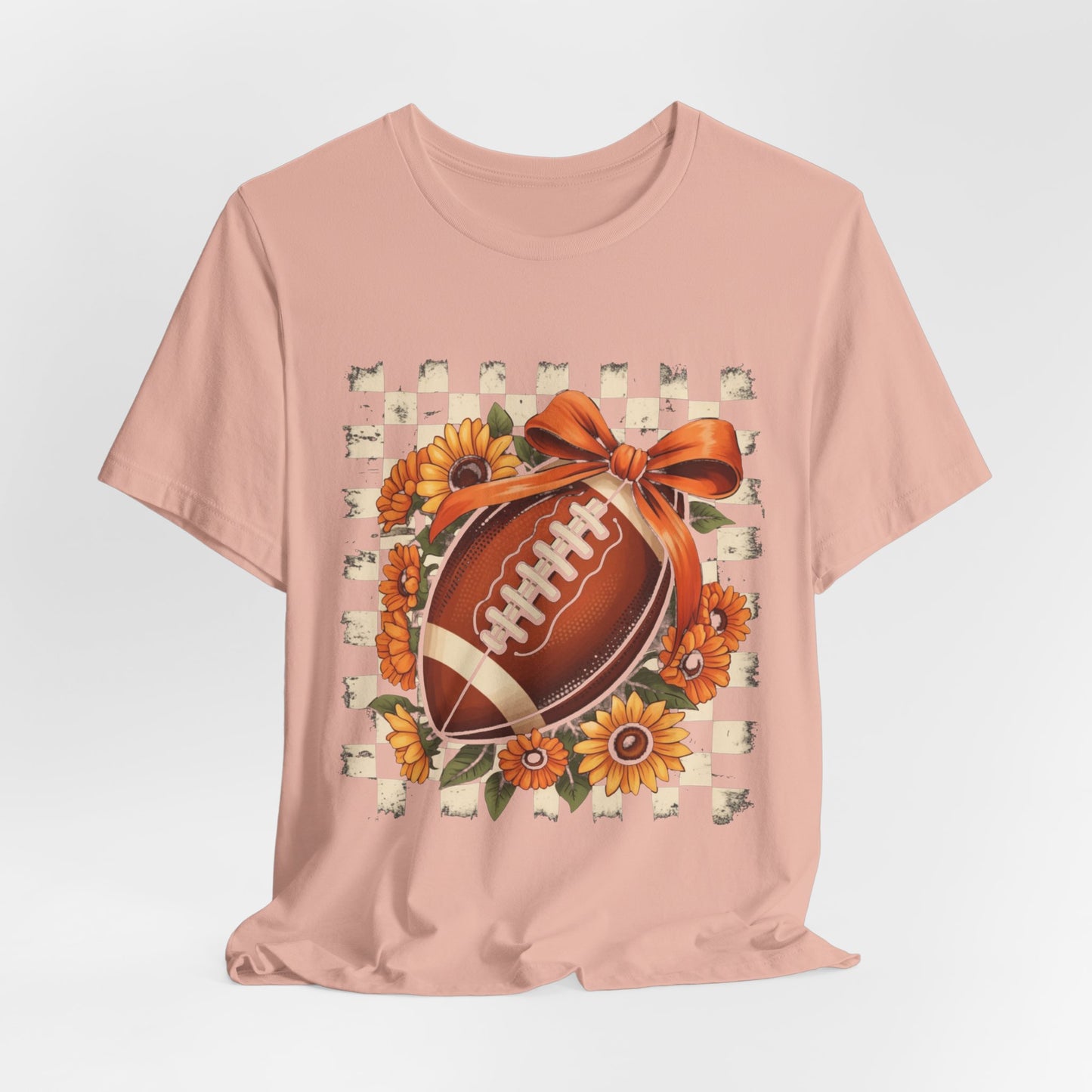 Football Sunflower Tee — Fall Game Day Shirt