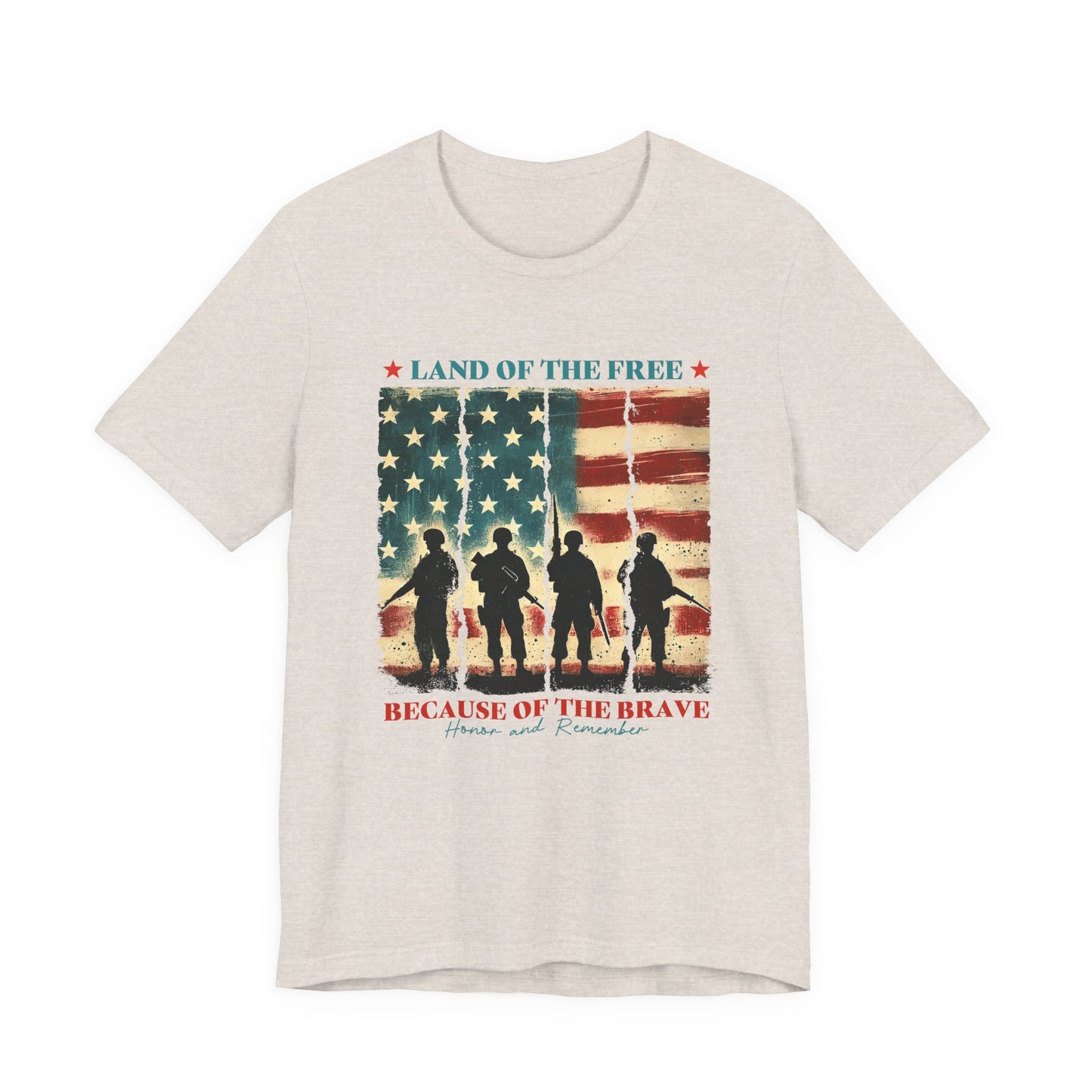 Patriotic 'Land of the Free, Because of the Brave' T-Shirt