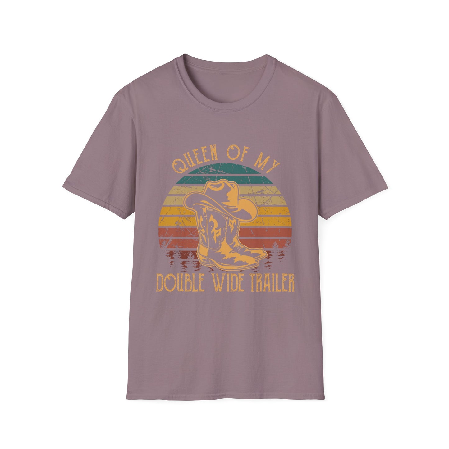 Queen of My Double Wide Trailer T-Shirt — Retro Cowgirl Graphic Tee
