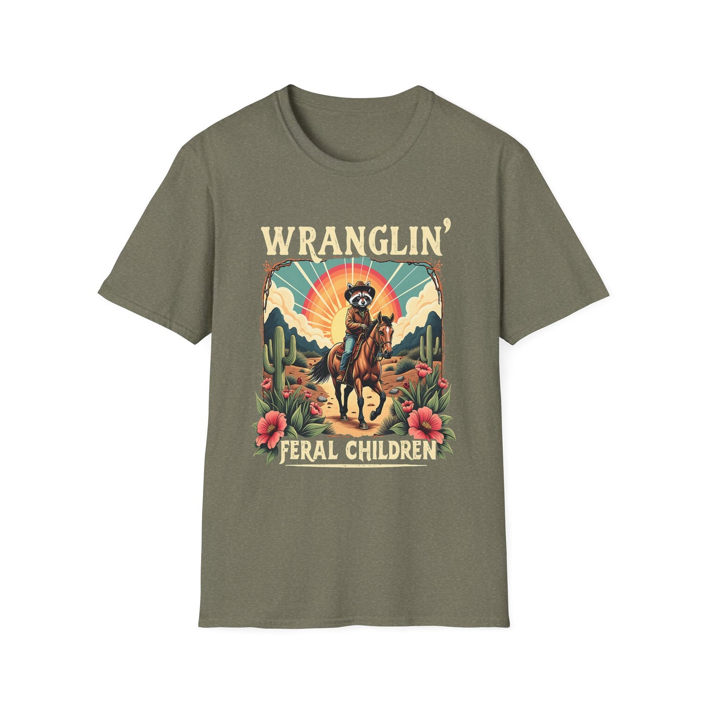 Wranglin' Real Cowboy T-Shirt — Retro Western Rodeo Graphic Tee
