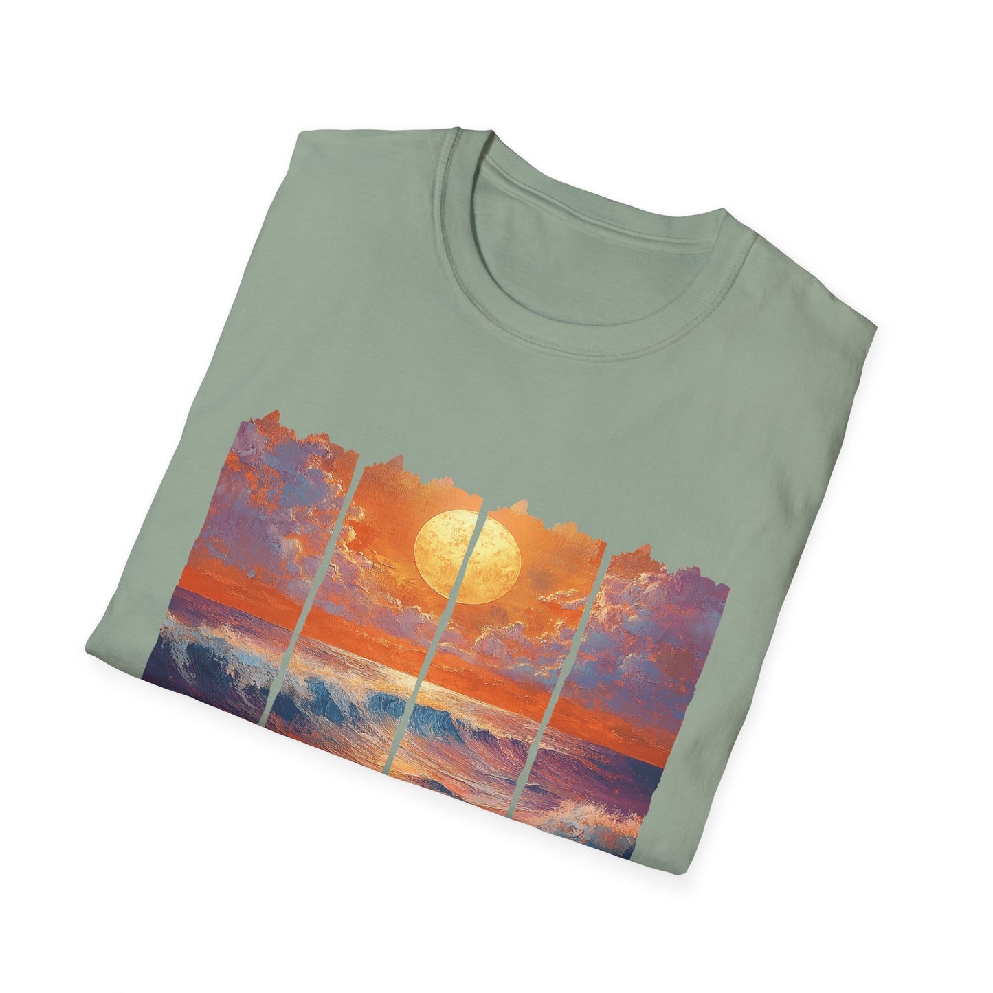 Sunset Ocean Art T-Shirt — Coastal Sunrise Graphic Tee