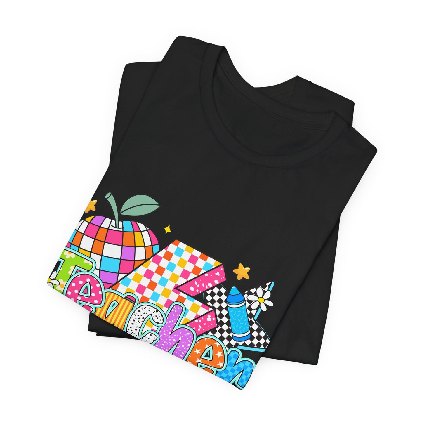 Teacher Colorful Doodle Graphic Tee — Back to School Gift for Teachers