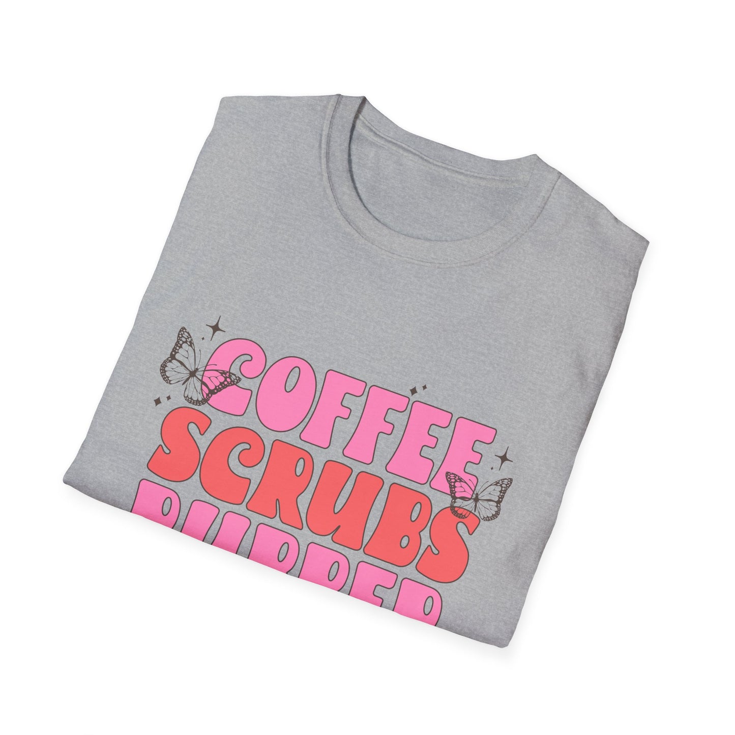 Coffee Scrubs Rubber Gloves T-Shirt — Cute Nurse/Healthcare Graphic Tee