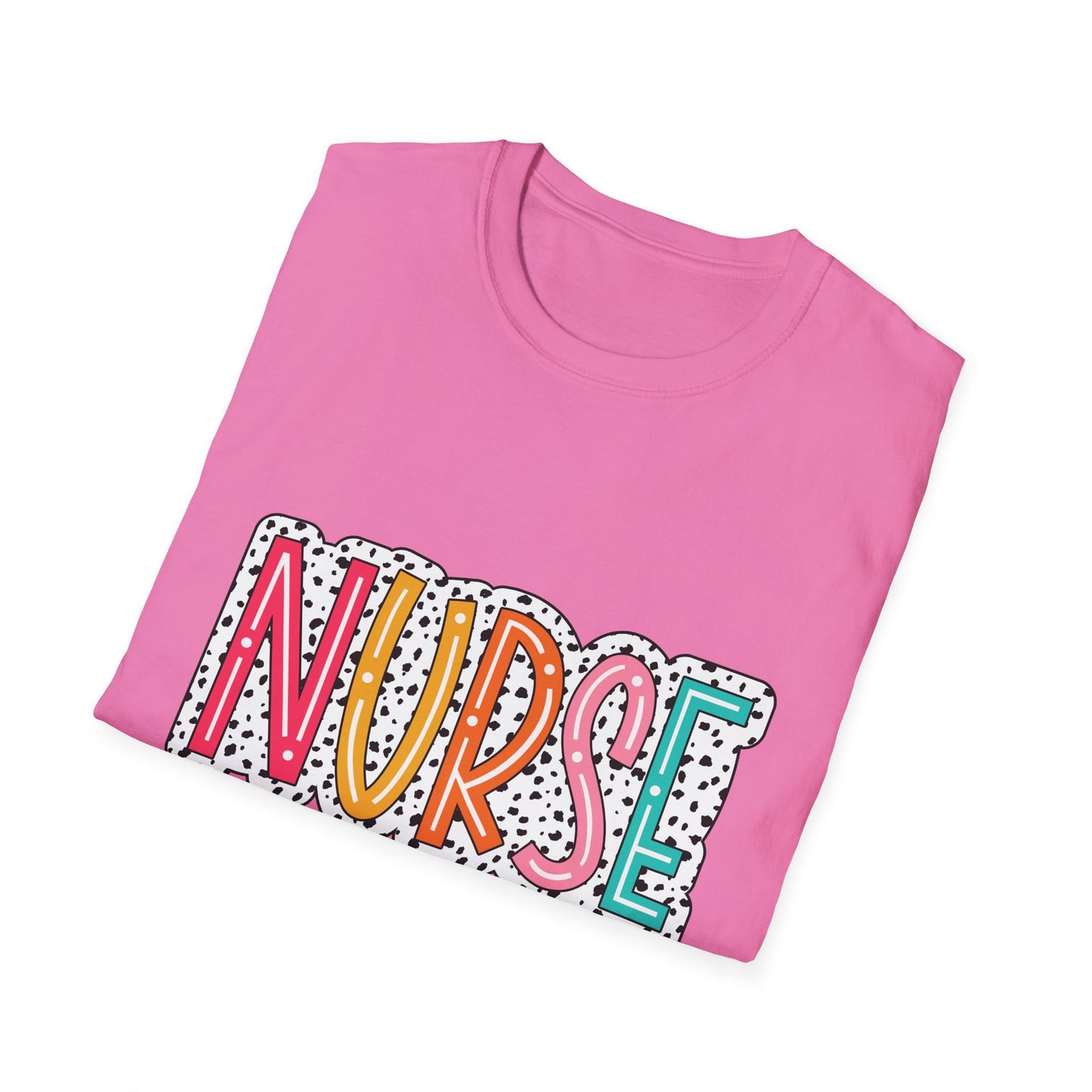 Nurse Colorblock Graphic T-Shirt — Fun Retro Medical Appreciation Tee