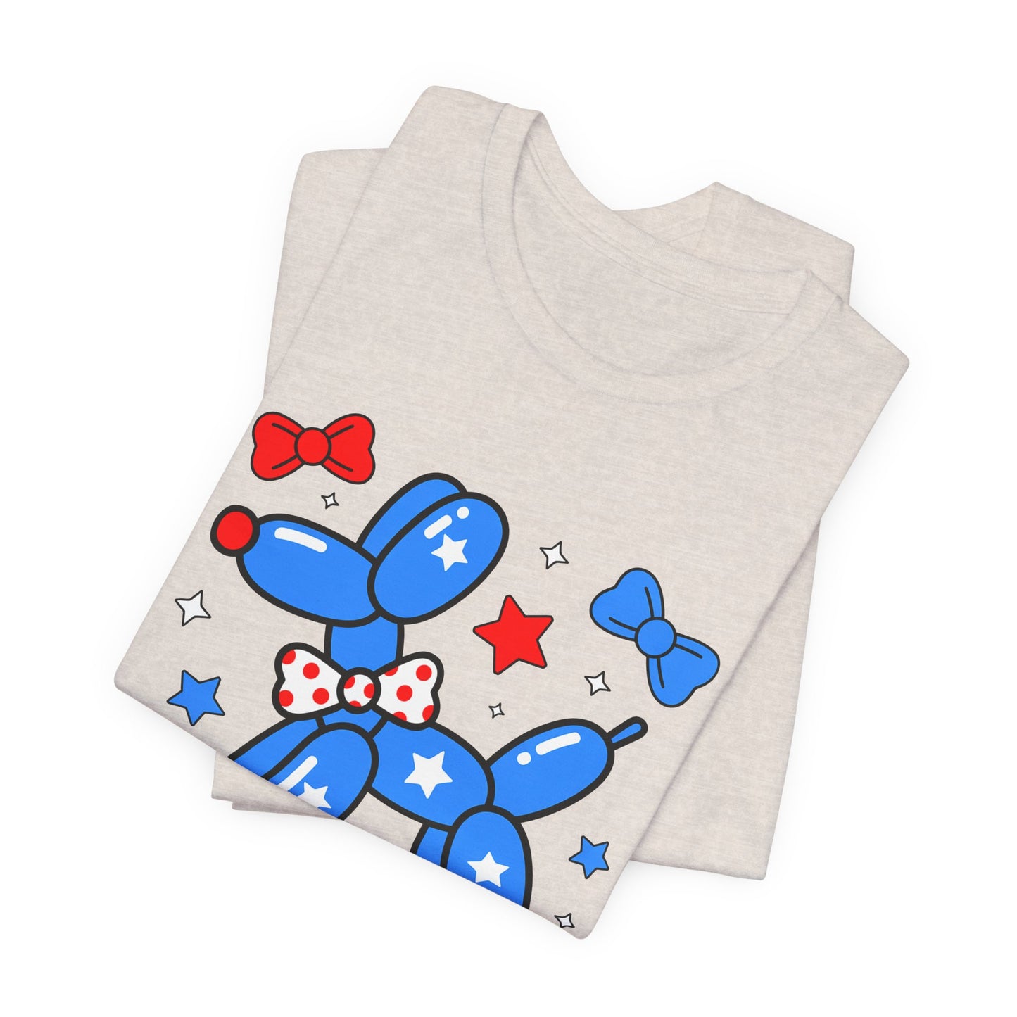 Party in the USA Balloon Dog Tee – Patriotic 4th of July Graphic T-Shirt