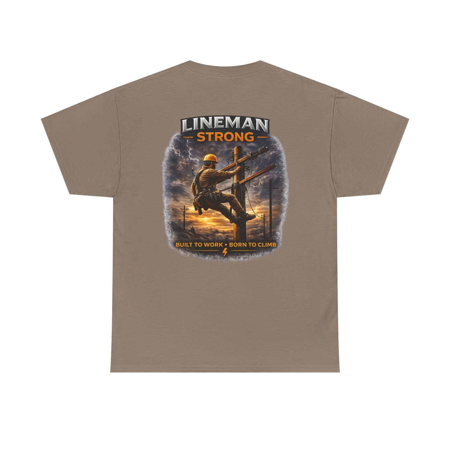 Lineman-Built to work-Born to climb Unisex Heavy Cotton Tee