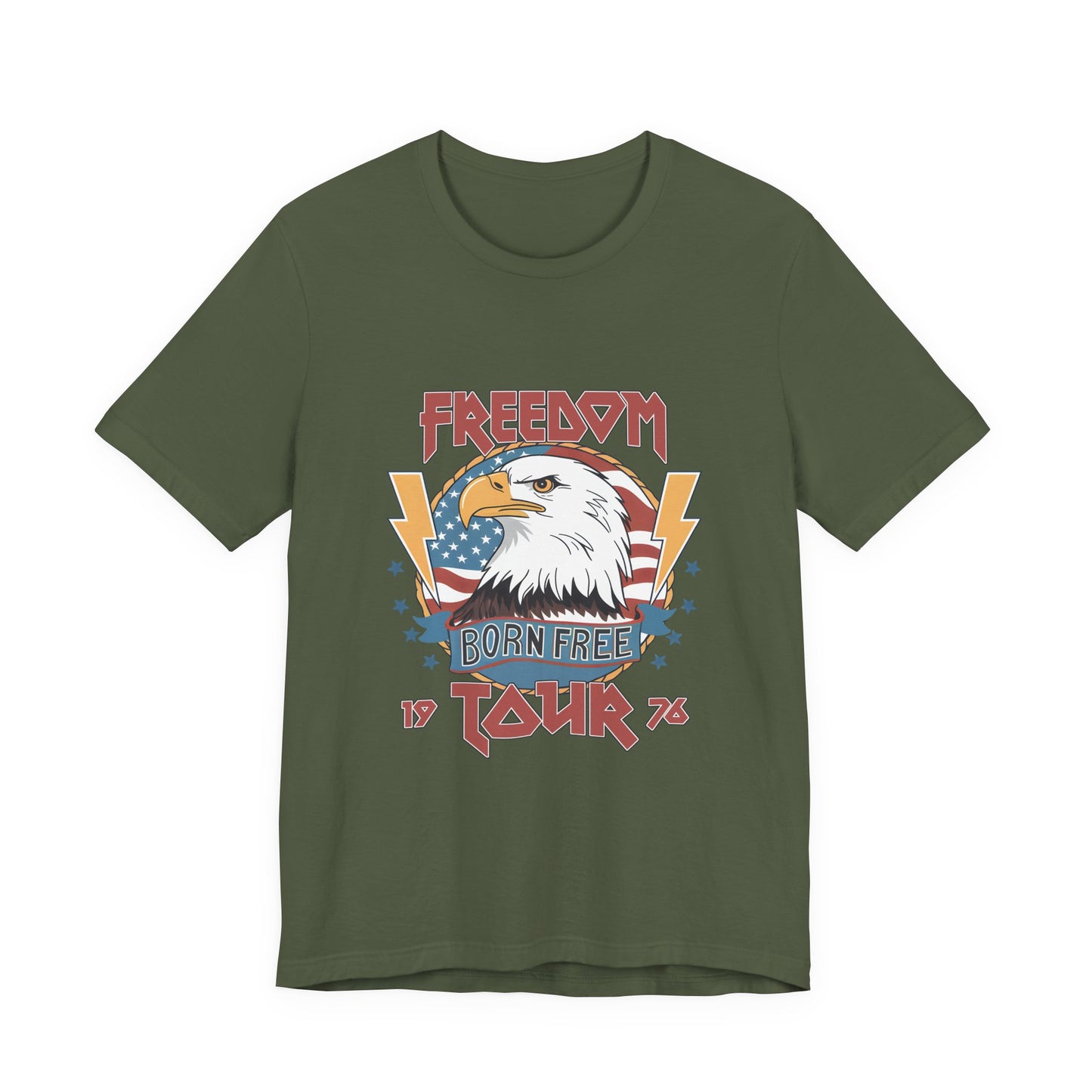 Freedom Born Free Tour Tee — Vintage American Eagle Patriotic T‑Shirt