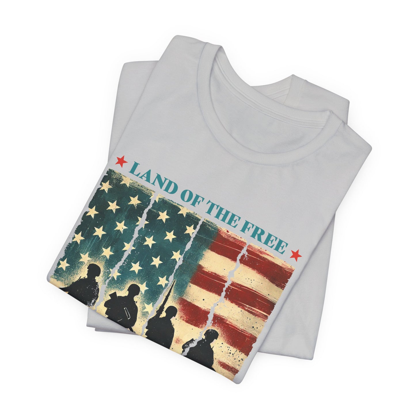 Patriotic 'Land of the Free, Because of the Brave' T-Shirt