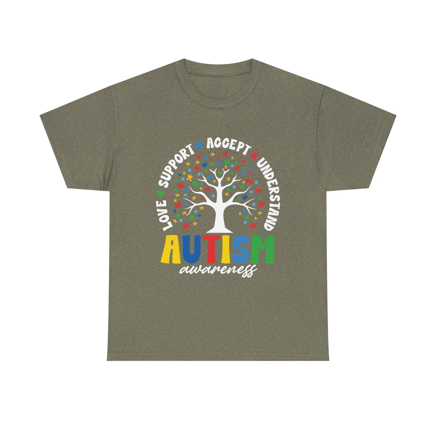 Autism Awareness T-Shirt – Colorful Puzzle Stars Tee