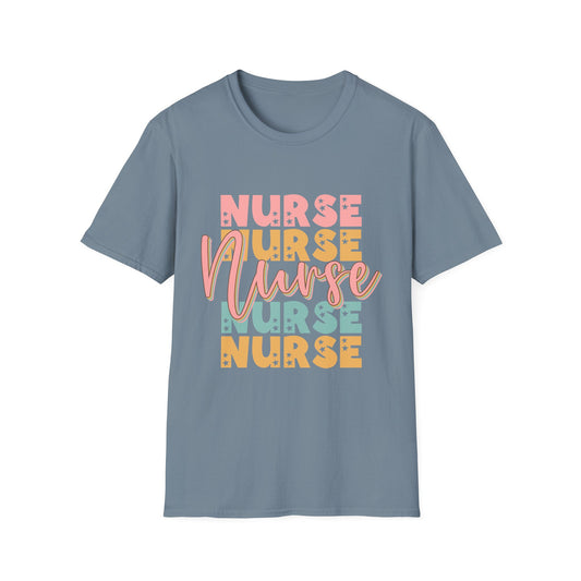 Retro Pastel “Nurse” Graphic T-Shirt — Cute Gift for Nurses, Nurse Appreciation Tee