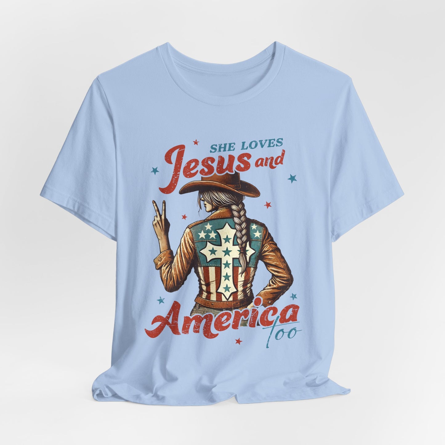 She Loves Jesus and America Tee