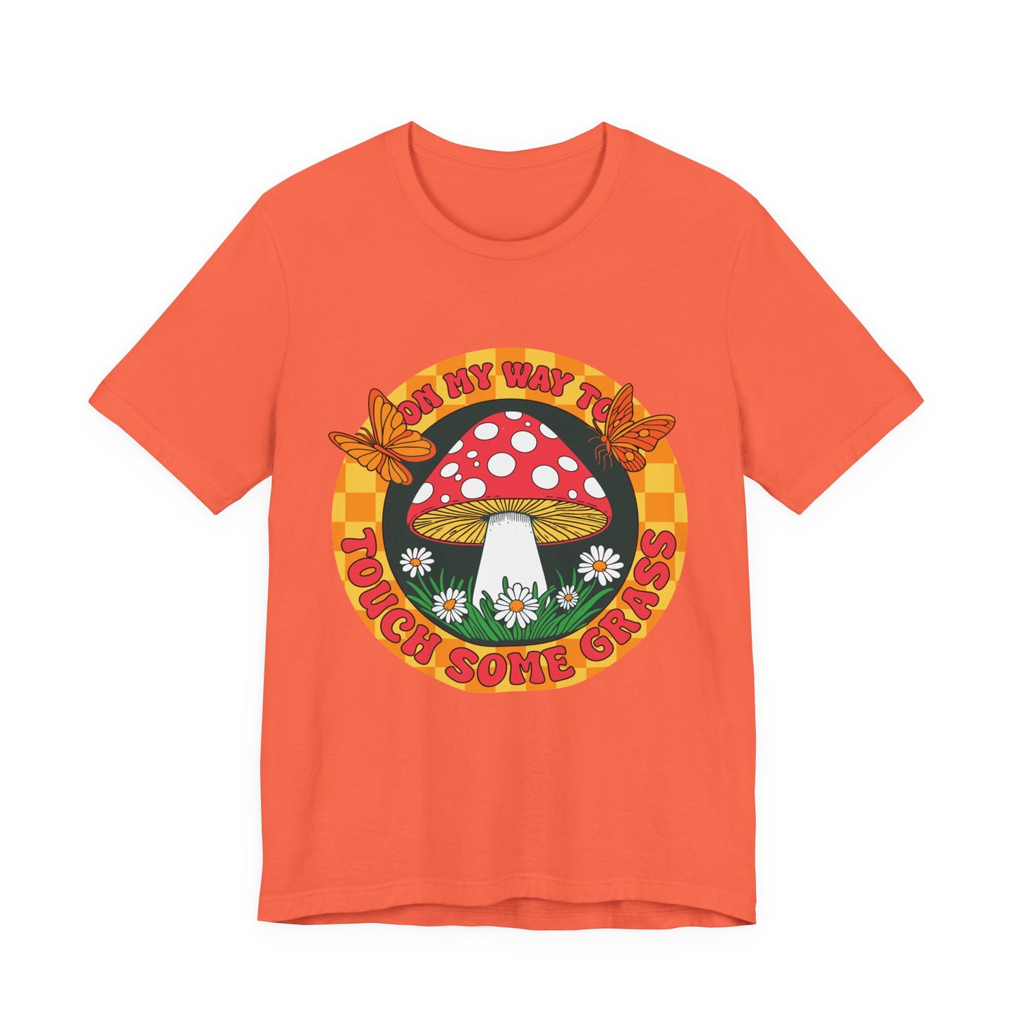 Mushroom Graphic Tee - "Mind My Way" Retro Fungi Shirt