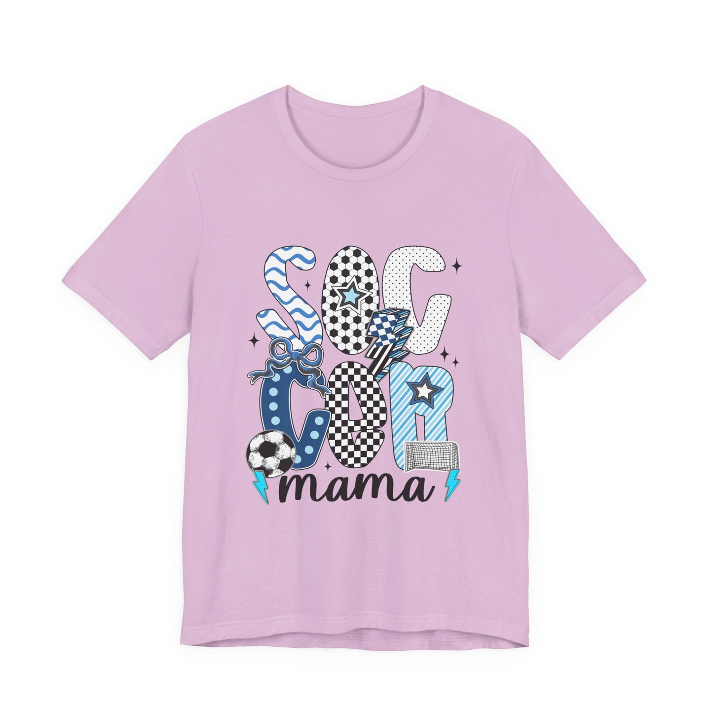 Soccer Mama Graphic Tee — 'Soccer Mama' Blue Patterned Design