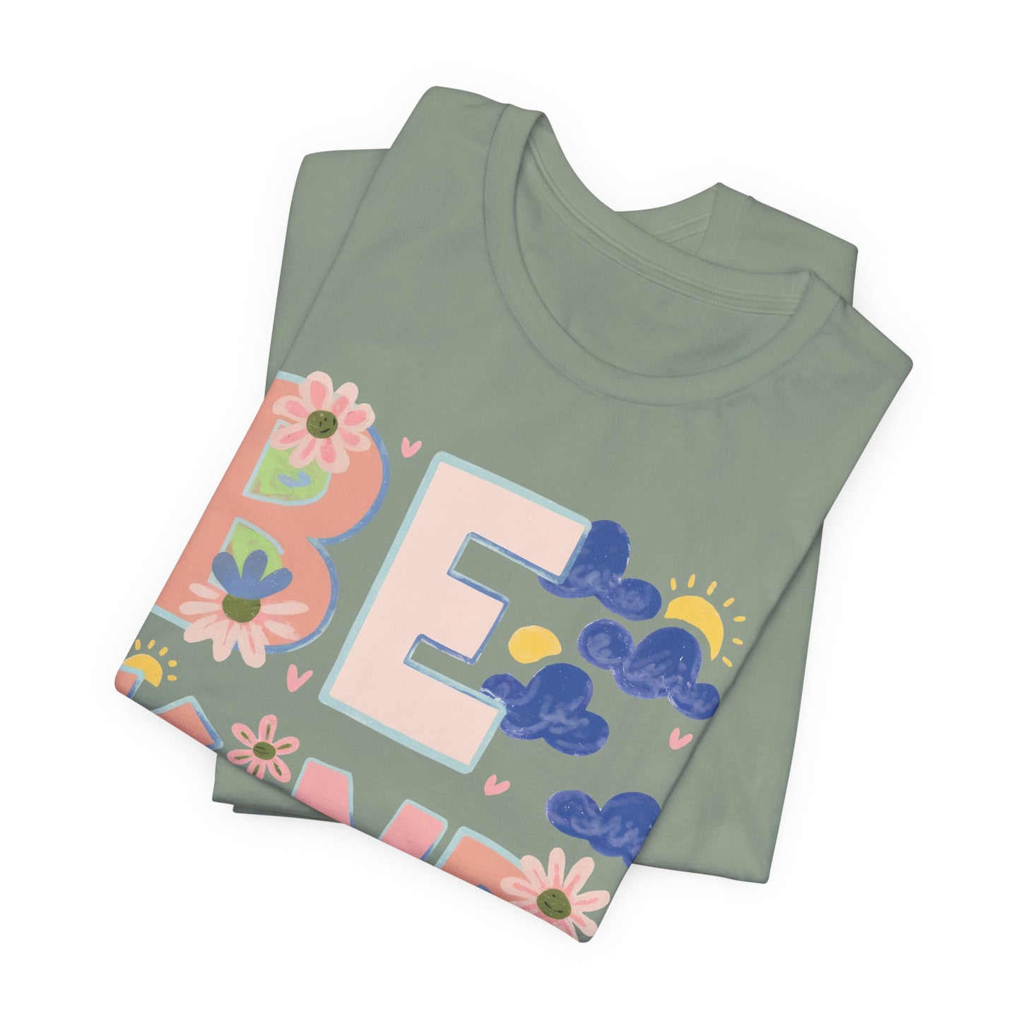 Be Kind Floral Tee — Positive Message Graphic T-Shirt