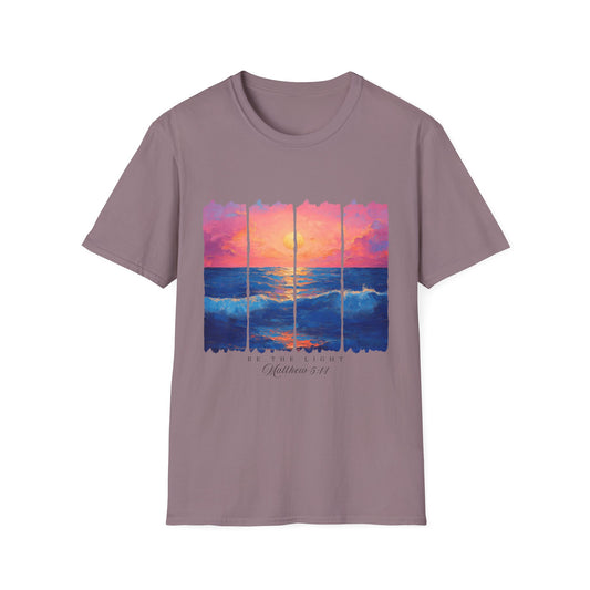 Sunset Ocean Panels T-Shirt — Inspirational Beach Sunset Graphic