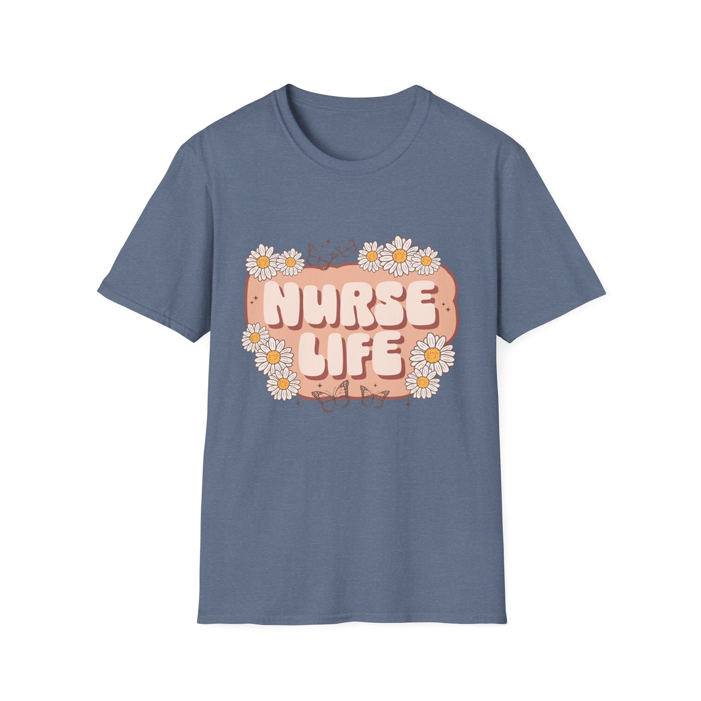 Nurse Life T‑Shirt — Floral Daisy Retro Nurse Tee