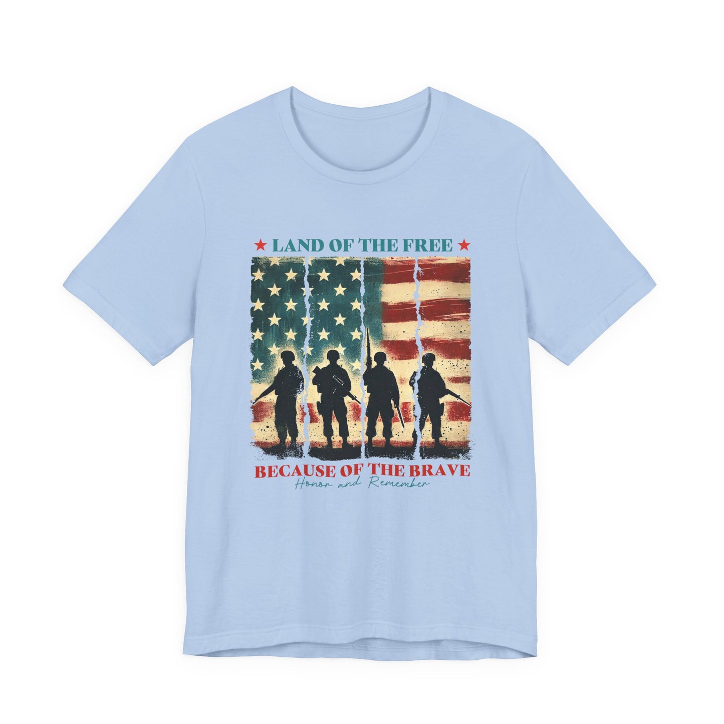 Patriotic 'Land of the Free, Because of the Brave' T-Shirt