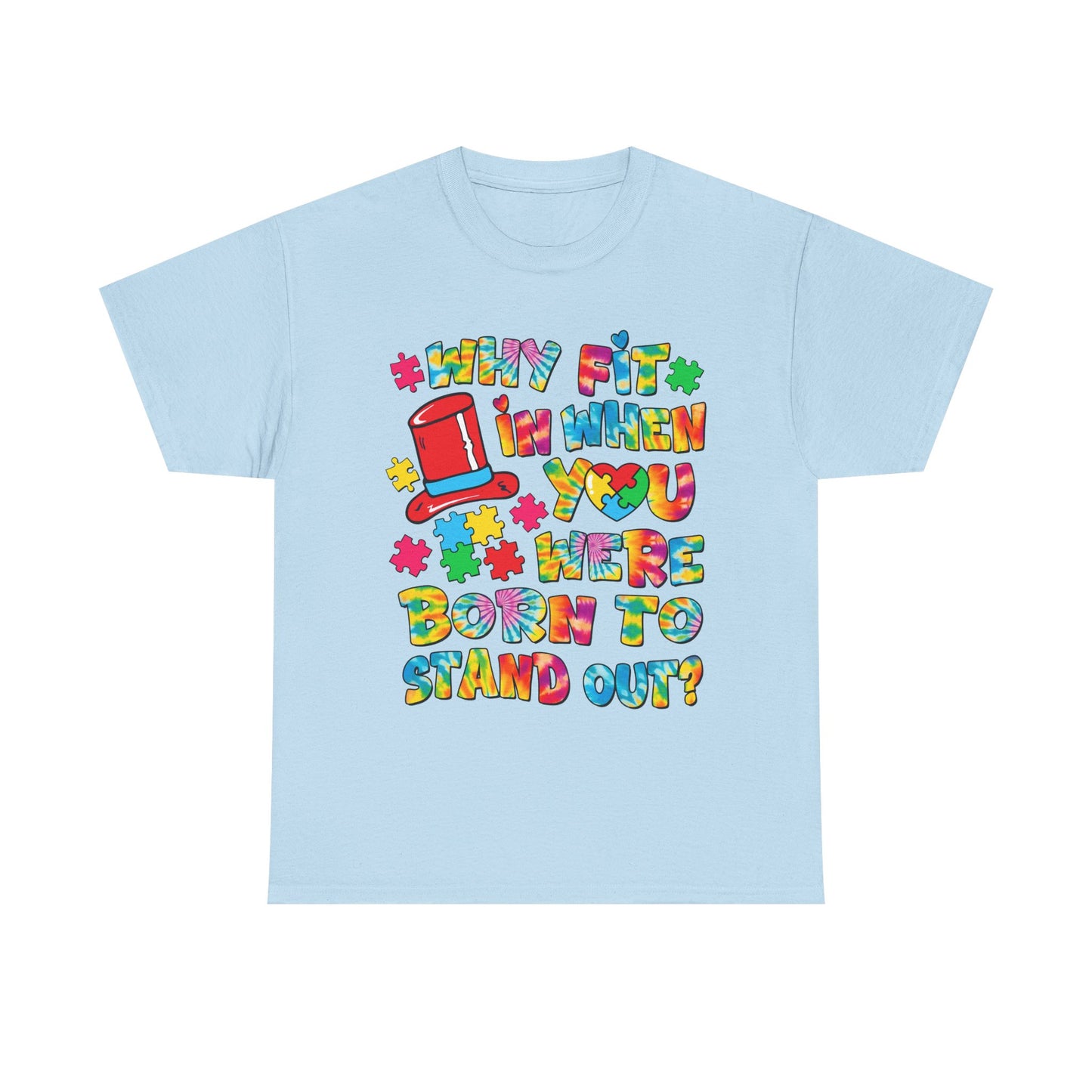 Colorful "Born to Stand Out" Graphic Tee — Retro Kids' Vibe