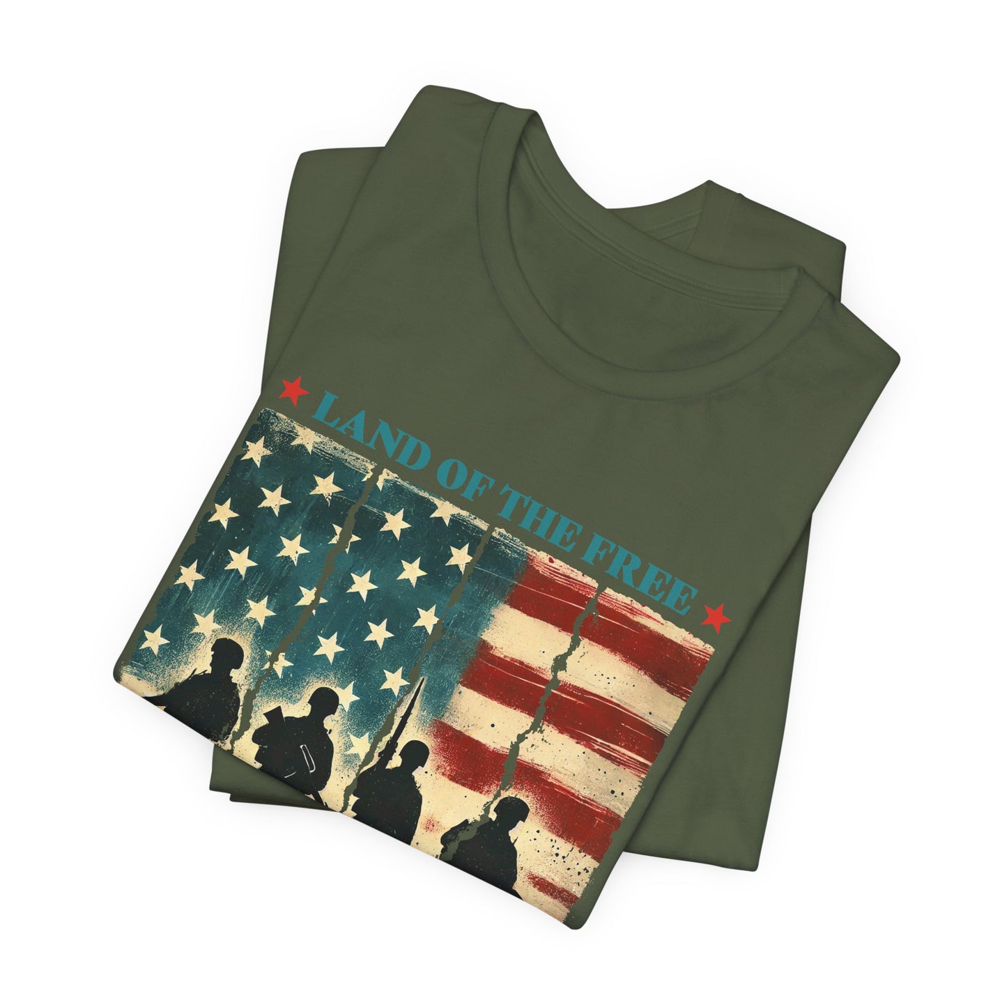 Patriotic 'Land of the Free, Because of the Brave' T-Shirt