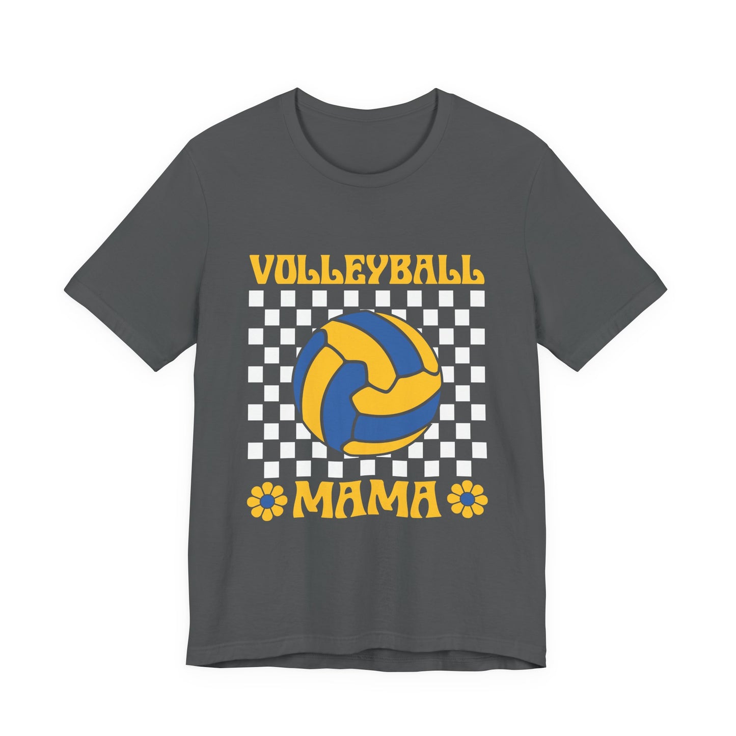 Volleyball Mama T-Shirt — Checkered Volleyball Mom Tee