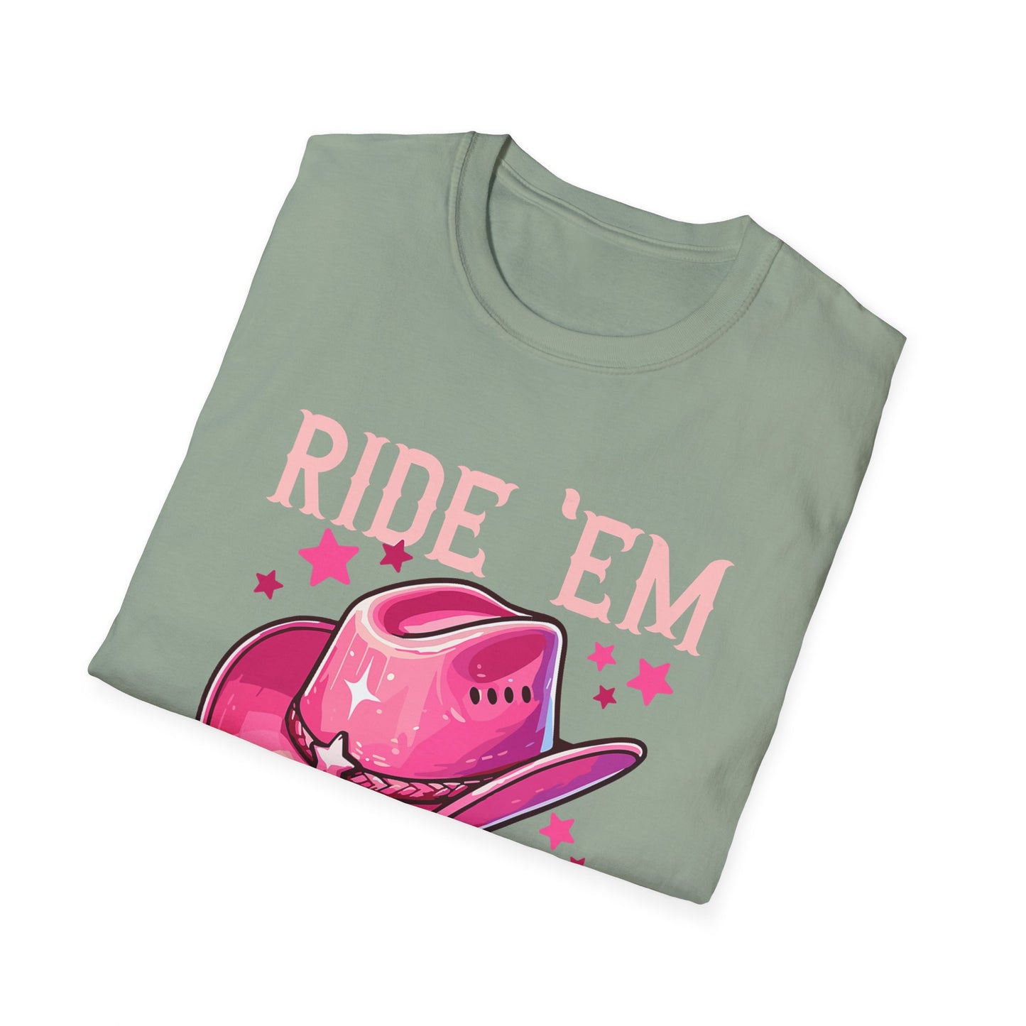 Ride 'Em Cowgirl T-Shirt — Pink Cowboy Hat Graphic Tee