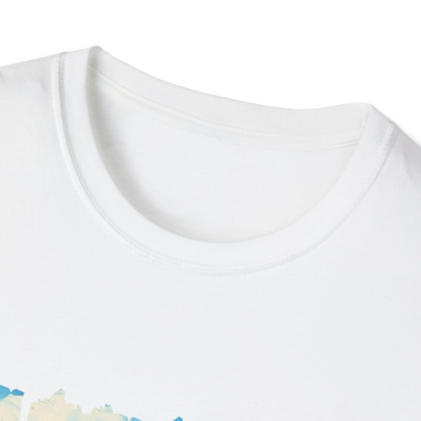 Scenic Chapel Landscape T-Shirt — Countryside Floral Mountain Art Tee