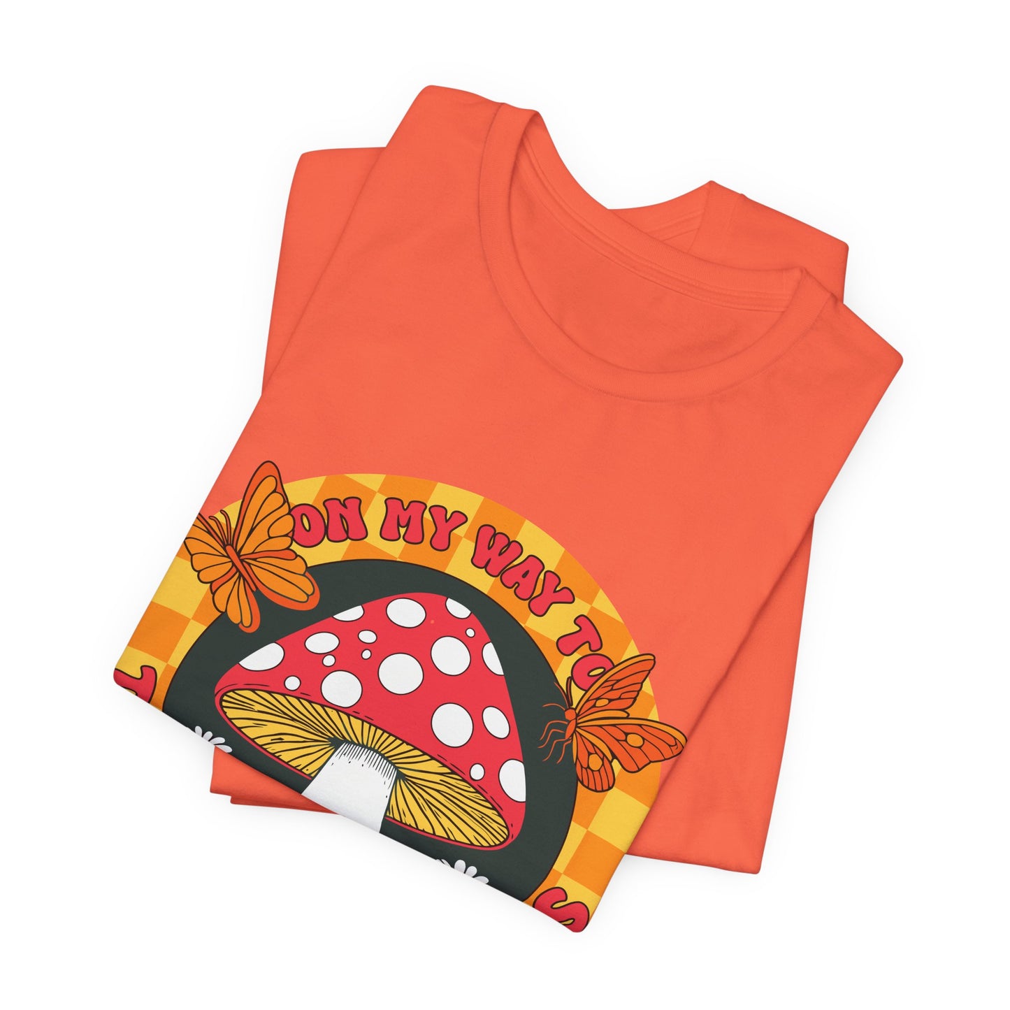 Mushroom Graphic Tee - "Mind My Way" Retro Fungi Shirt